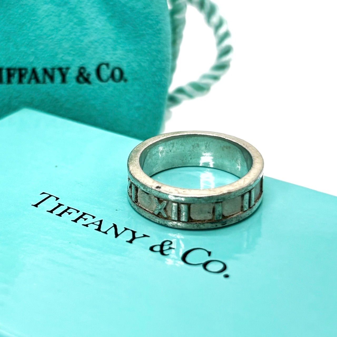 良品】TIFFANY＆CO ティファニー アトラス リング シルバー925 銀色 