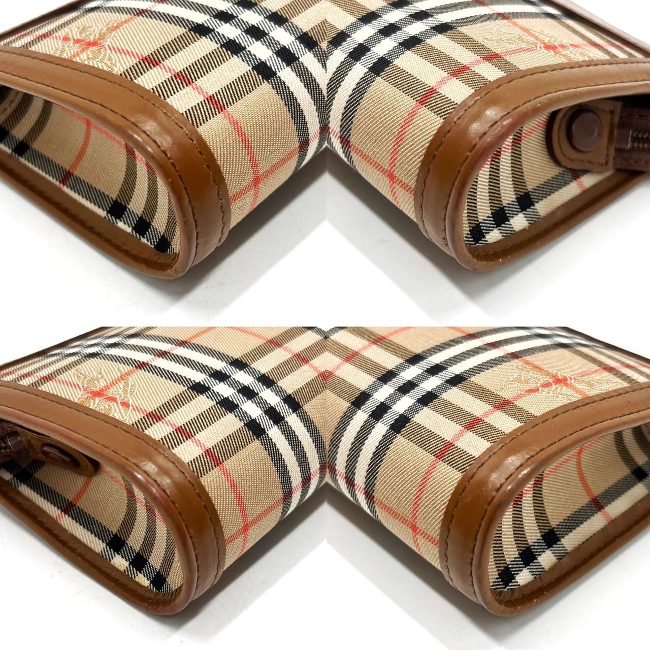 良品】BURBERRY バーバリー ノバチェック ポーチ クラッチバッグ 