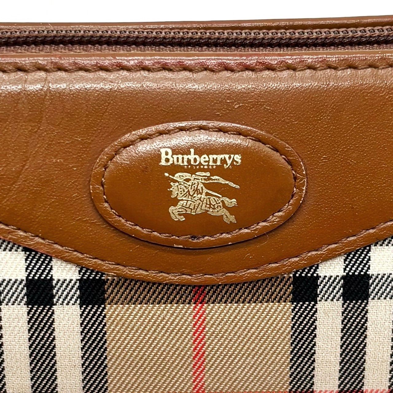 良品】BURBERRY バーバリー ノバチェック ポーチ クラッチバッグ 