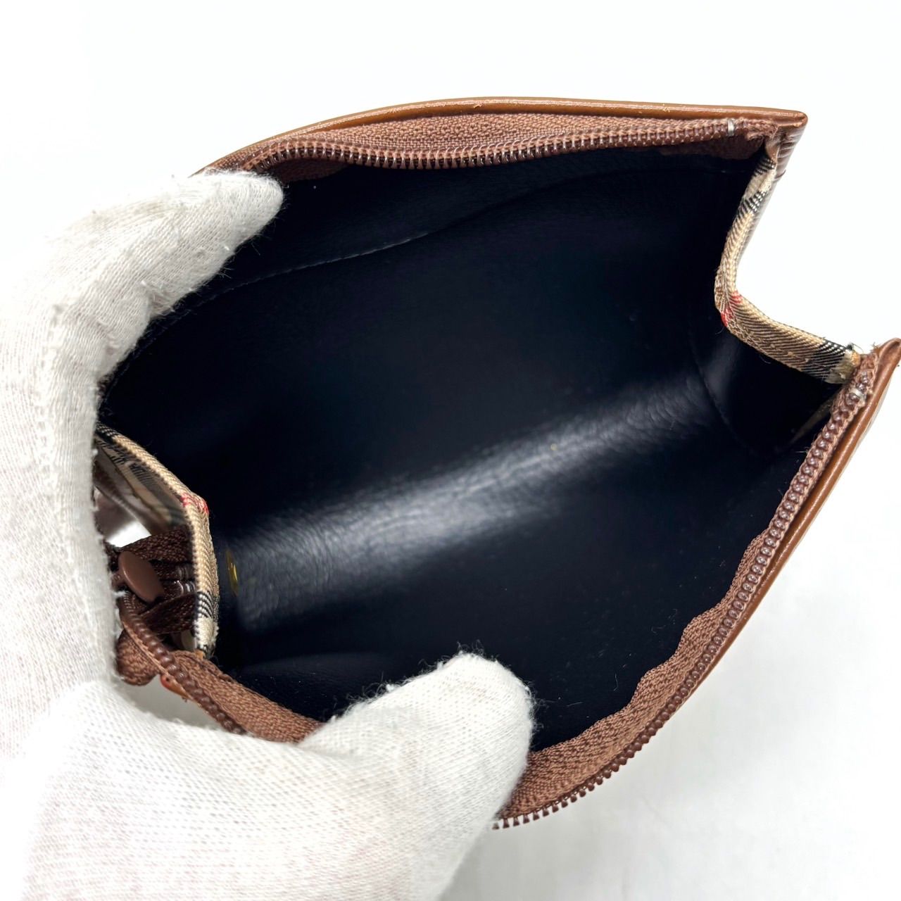 良品】BURBERRY バーバリー ノバチェック ポーチ クラッチバッグ 