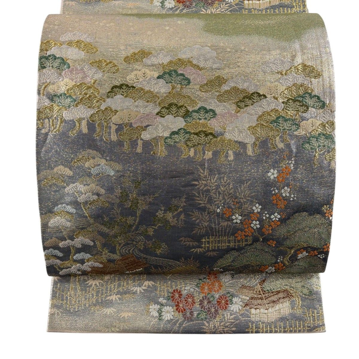 K専用中古美品 高級袋帯 鳳華秀宝文 華やか 金糸 緑地□N80624-13 K