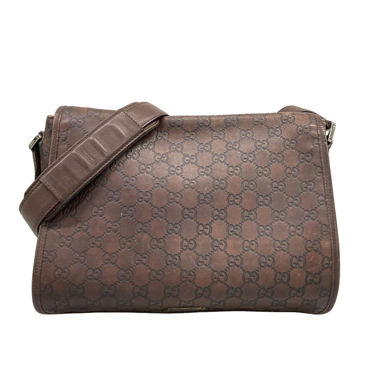 GUCCI(グッチ) ショルダーバッグ シマライン 145844 ダークブラウン 
