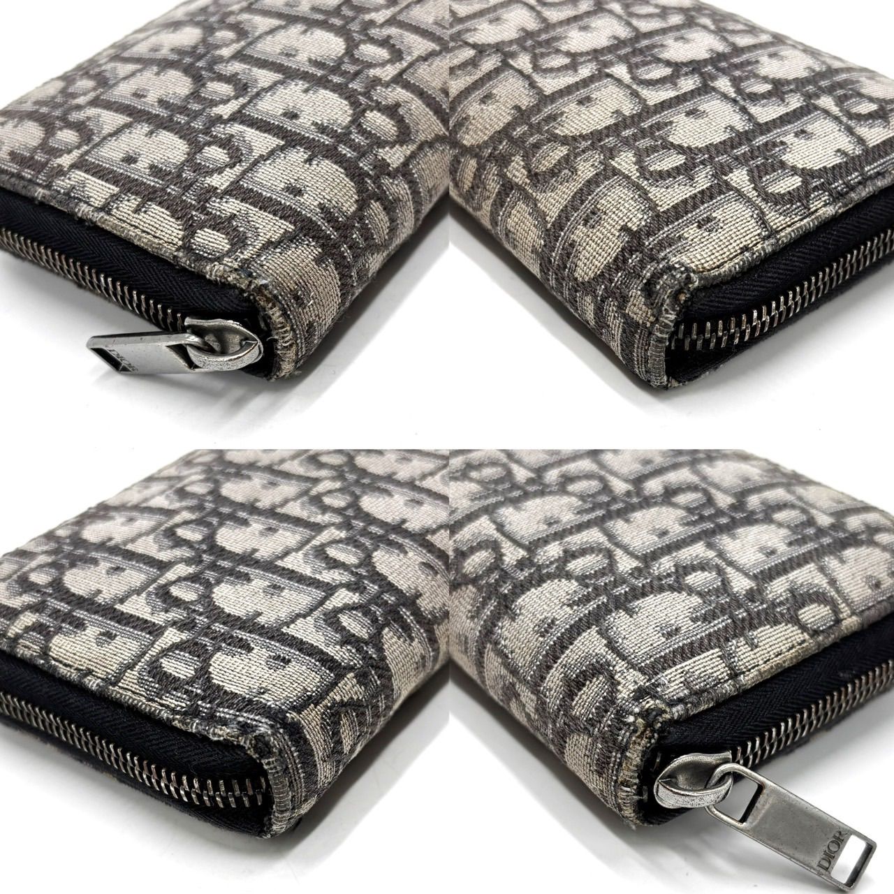 良品】Christian Dior クリスチャンディオール トロッター柄 シルバー 