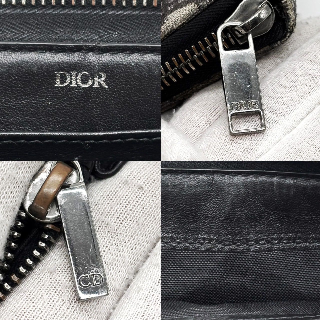 良品】Christian Dior クリスチャンディオール トロッター柄 シルバー 