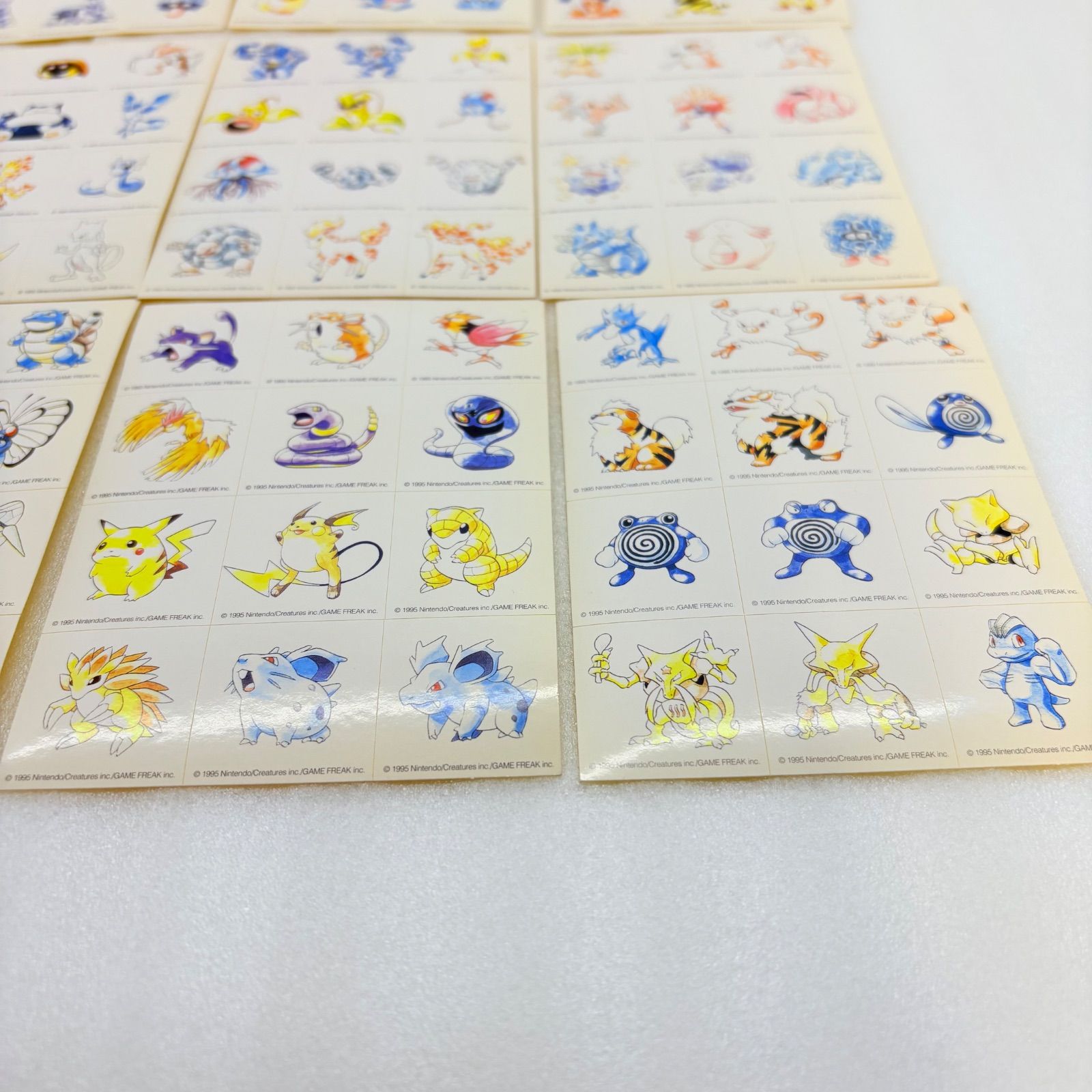 当時物】初代 ポケモン 全150匹 カラーシール 付録（1匹欠品・現状品