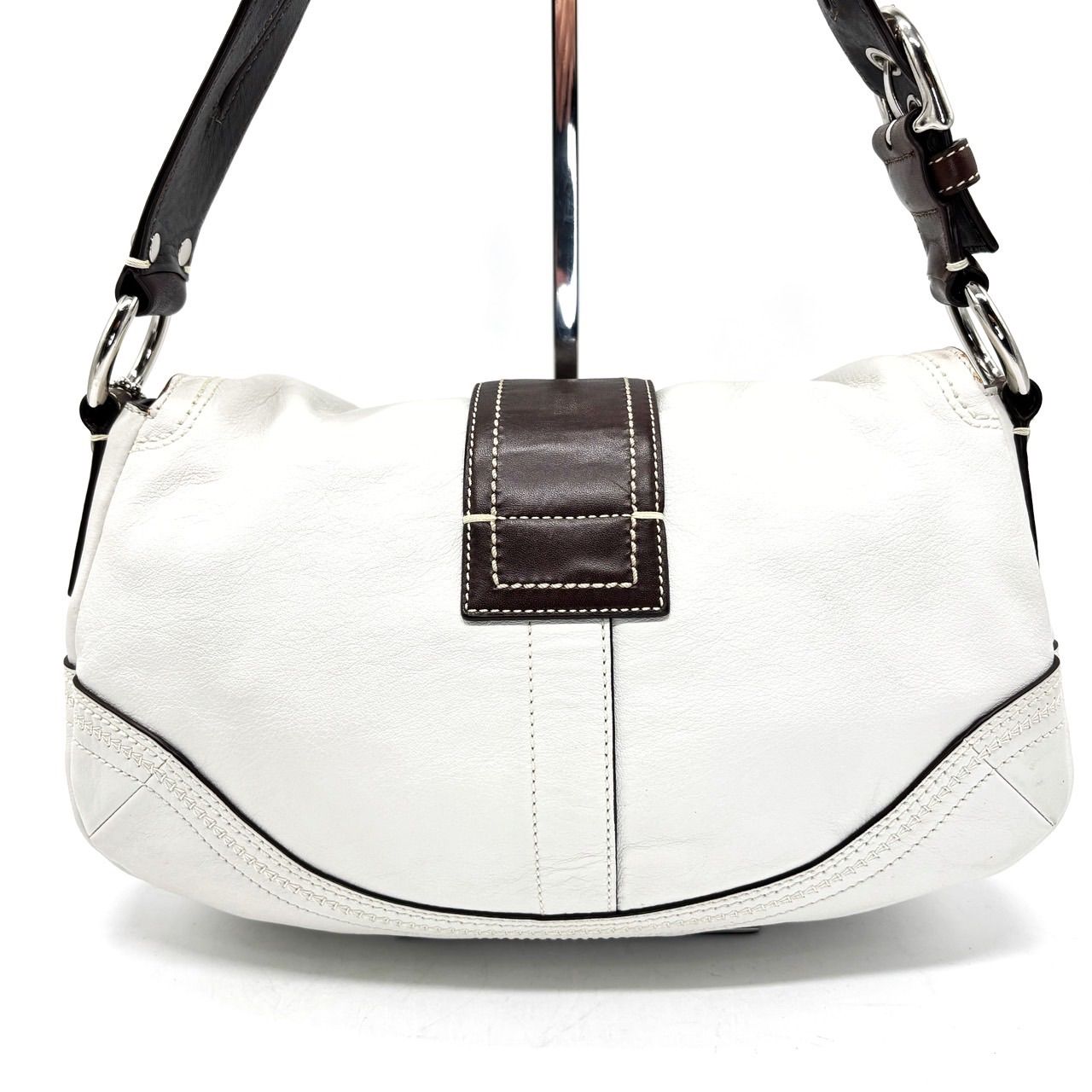 人気】 coach y2k SOHO handbag shoulder belt leather white コーチ 