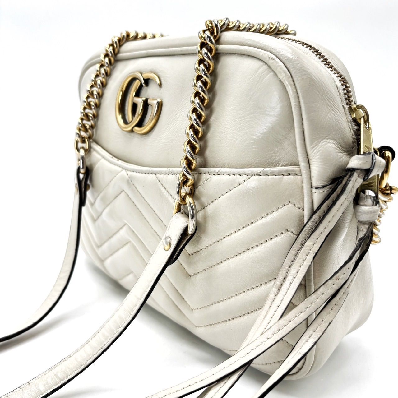 良品】GUCCI グッチ GGマーモント チェーンショルダーバッグ