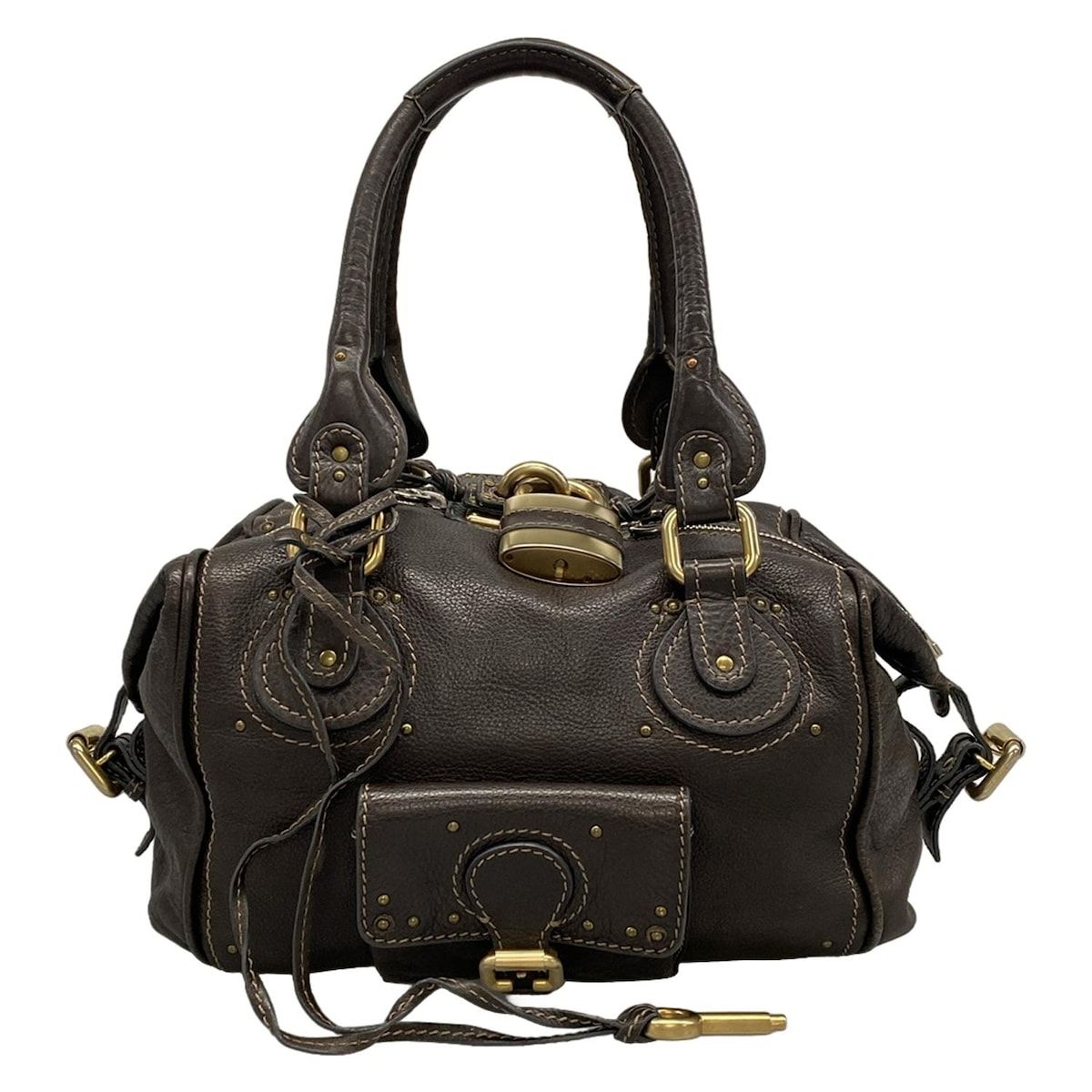 Chloe(クロエ) ショルダーバッグ パディントン ダークブラウン レザー 