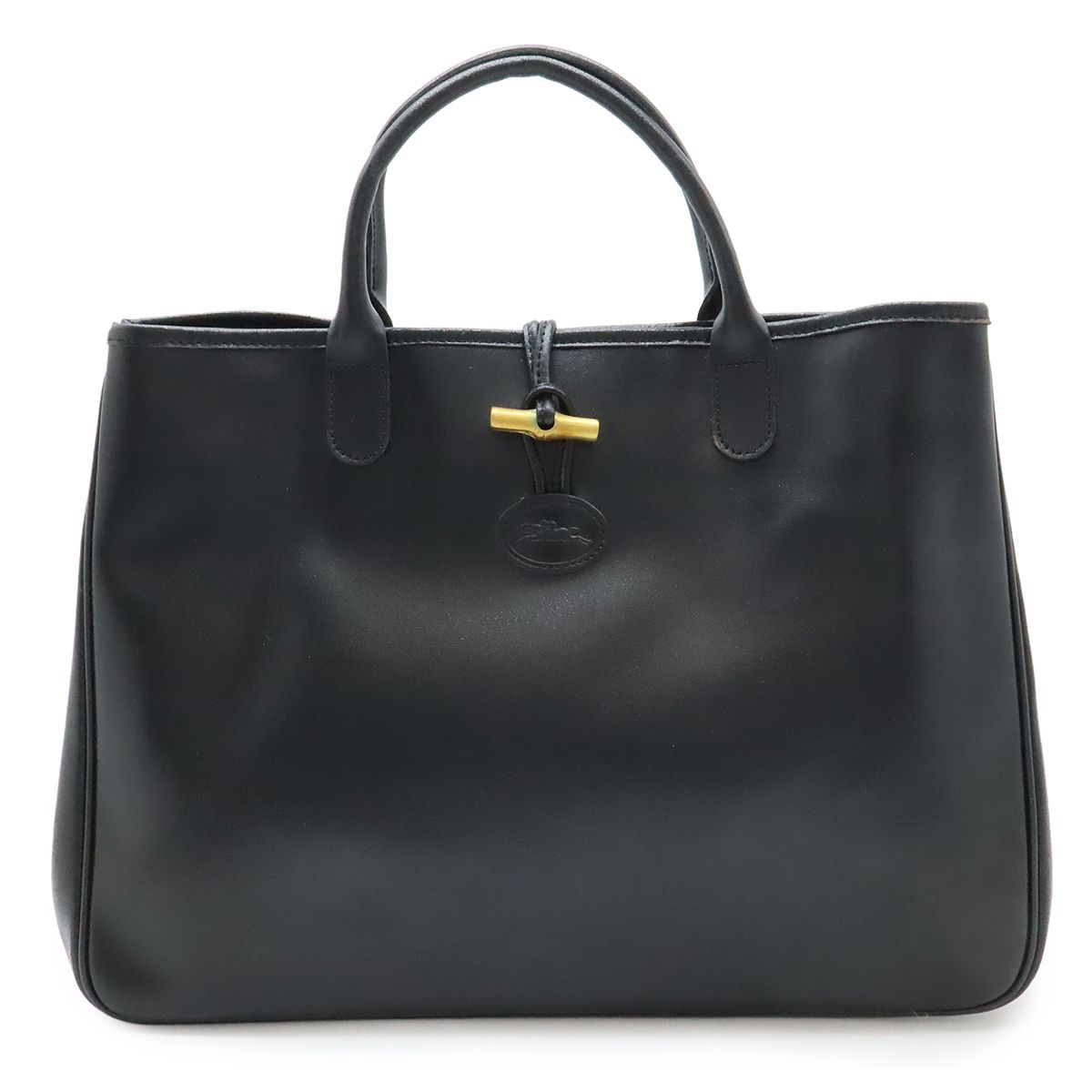 LONGCHAMP ロンシャン ロゾ トートバッグ レザー ブラック A4収納可