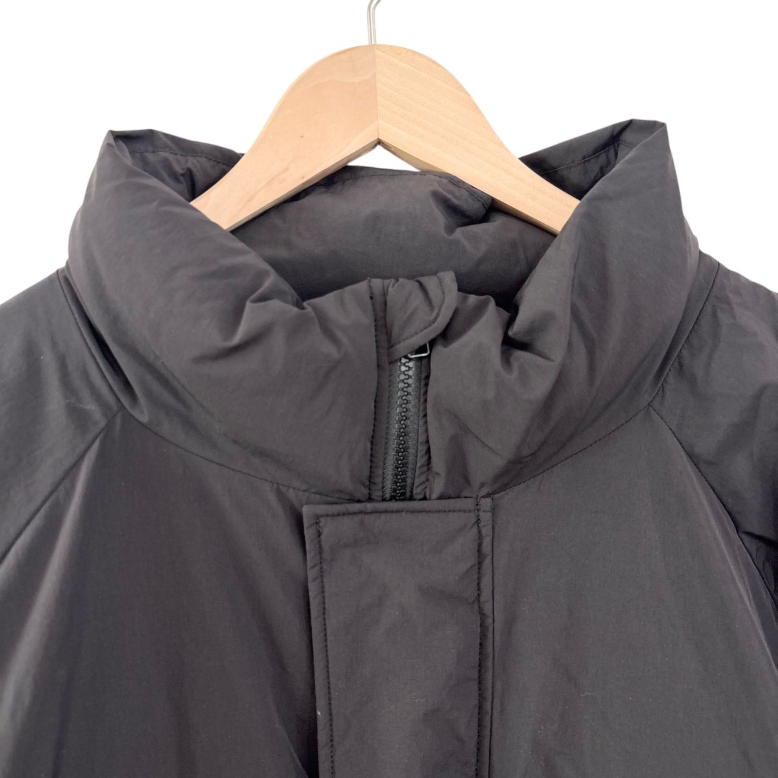 ELKEX エルケクス ダウンミックスコート ロングコート ブラック 黒 