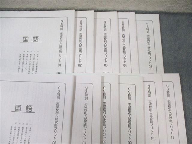 本 SAPIX サピックス SS特訓 志望校別入試攻略プリント 国語 01～11