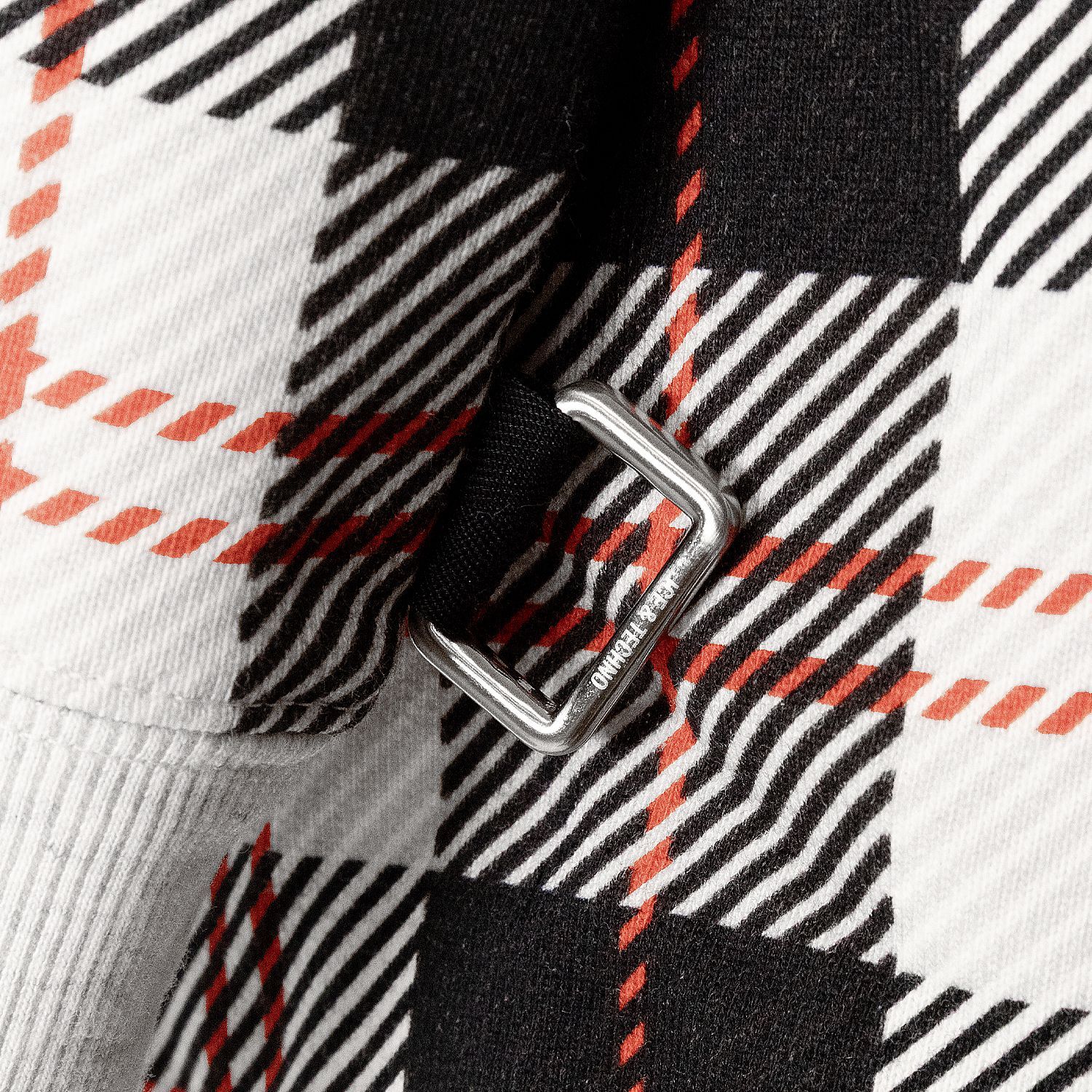 ICE & TECHNO | TARTAN ZIP HOOD (BLACK) ジップアップフーディ 