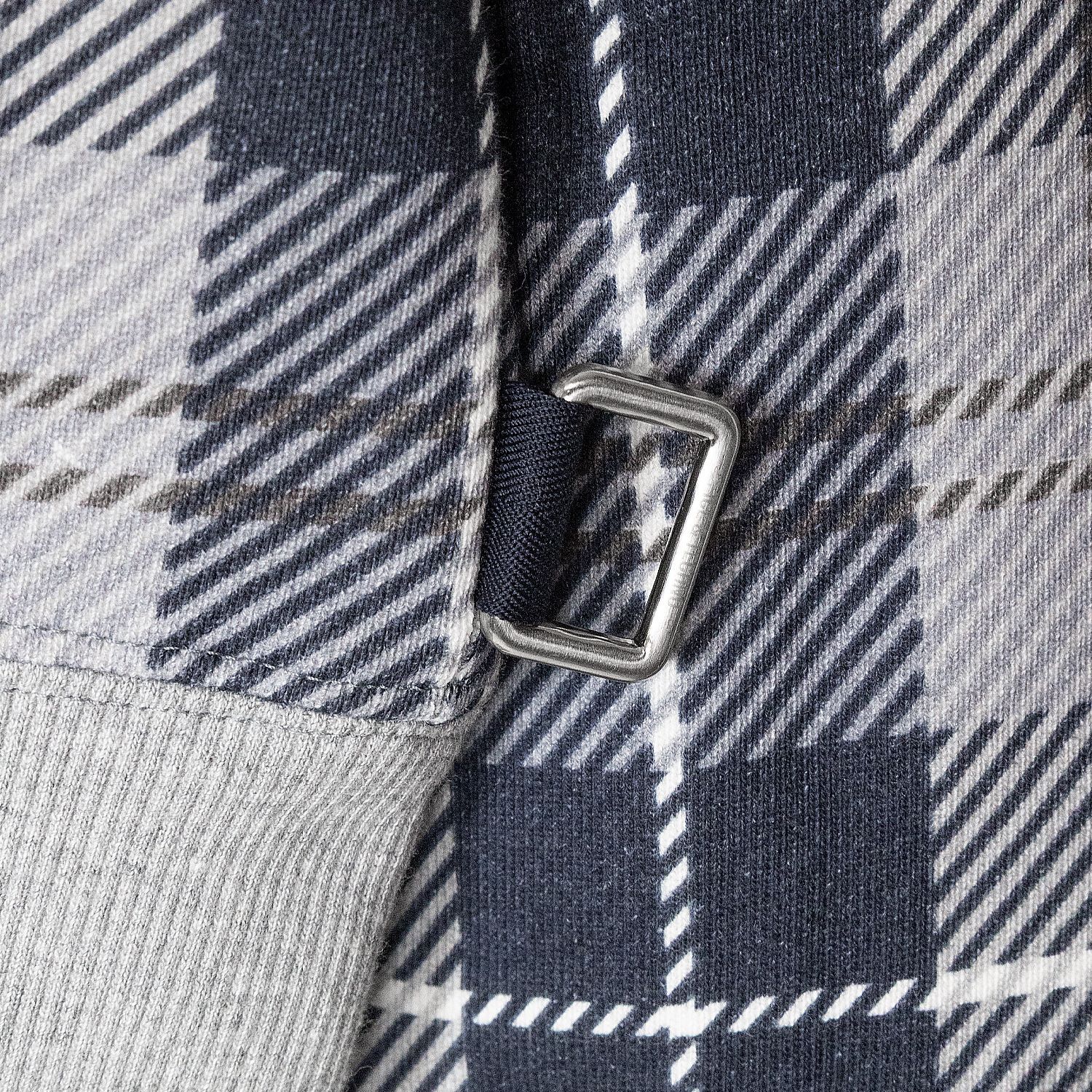 ICE & TECHNO | TARTAN ZIP HOOD (GRAY) ジップアップフーディ 