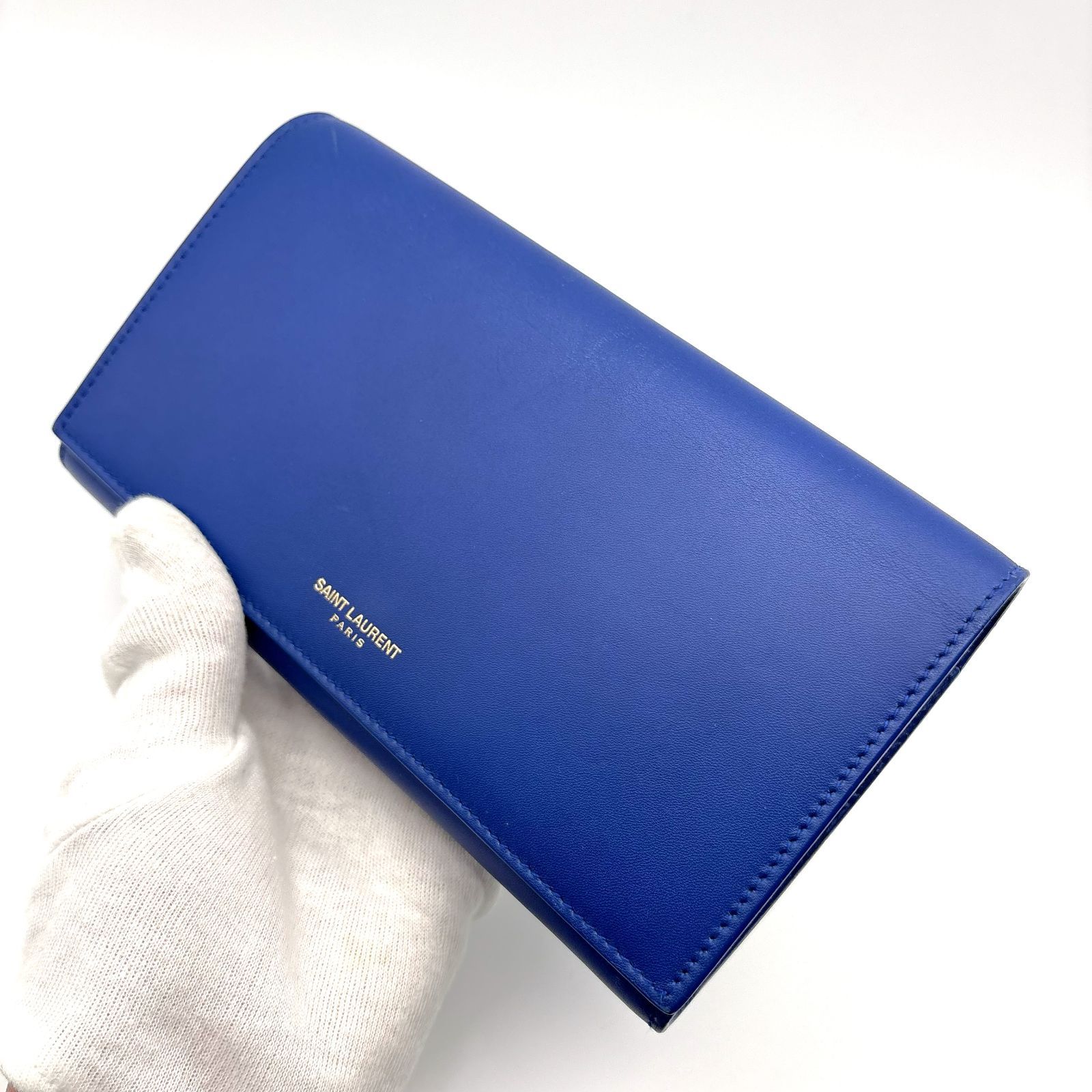 美品 】SAINT LAURENT PARIS サンローラン パリ フラップ長財布 レザー