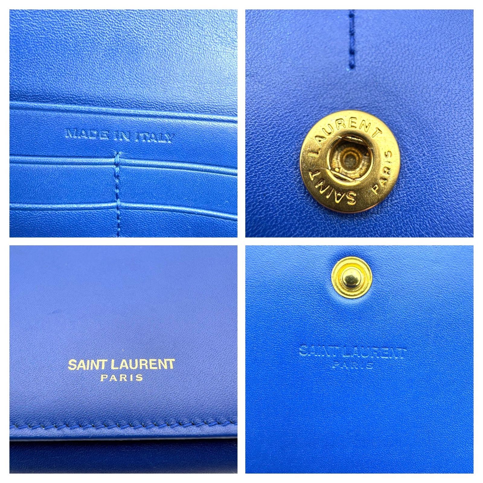 美品 】SAINT LAURENT PARIS サンローラン パリ フラップ長財布 レザー