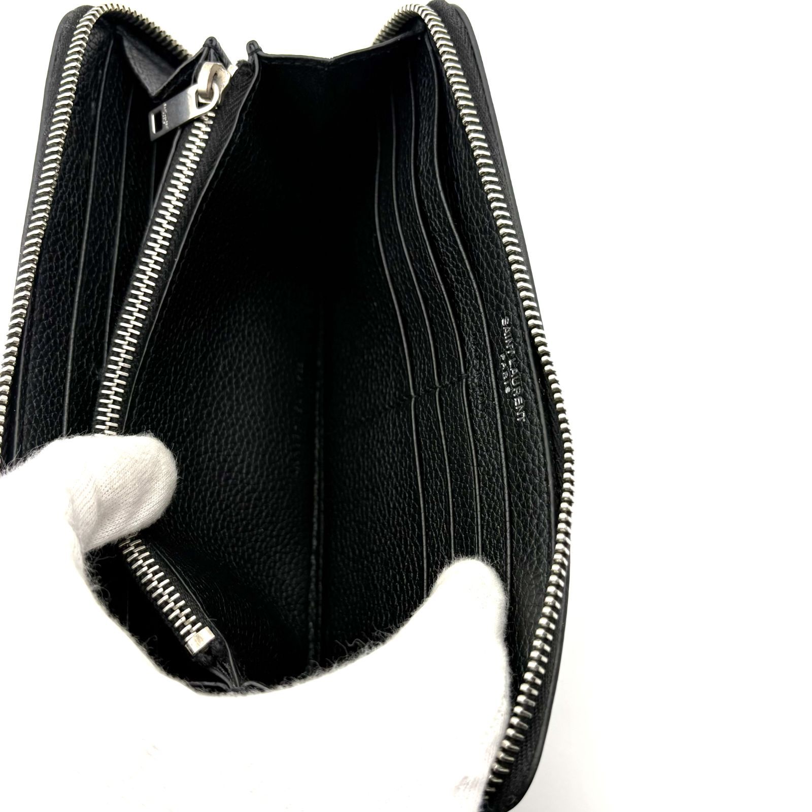 箱付／極美品 】SAINT LAURENT PARIS サンローラン パリ ラウンド 