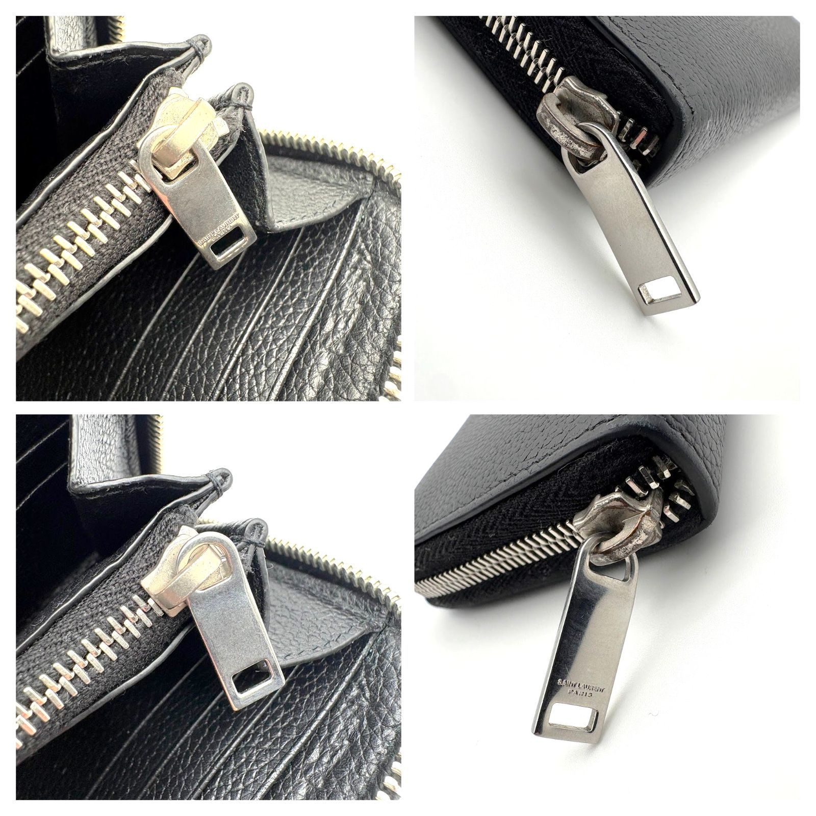 箱付／極美品 】SAINT LAURENT PARIS サンローラン パリ ラウンド 