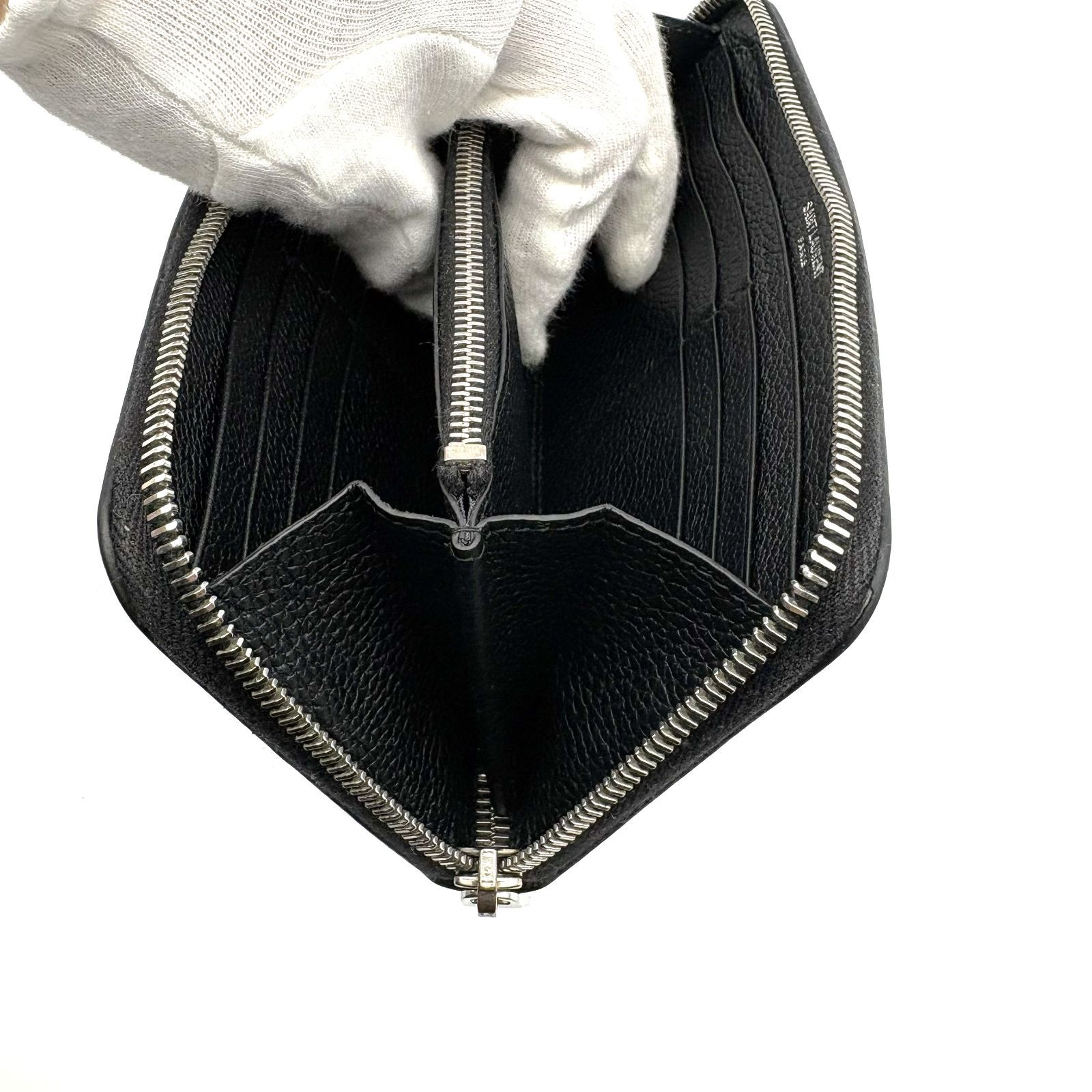 箱付／極美品 】SAINT LAURENT PARIS サンローラン パリ ラウンド 