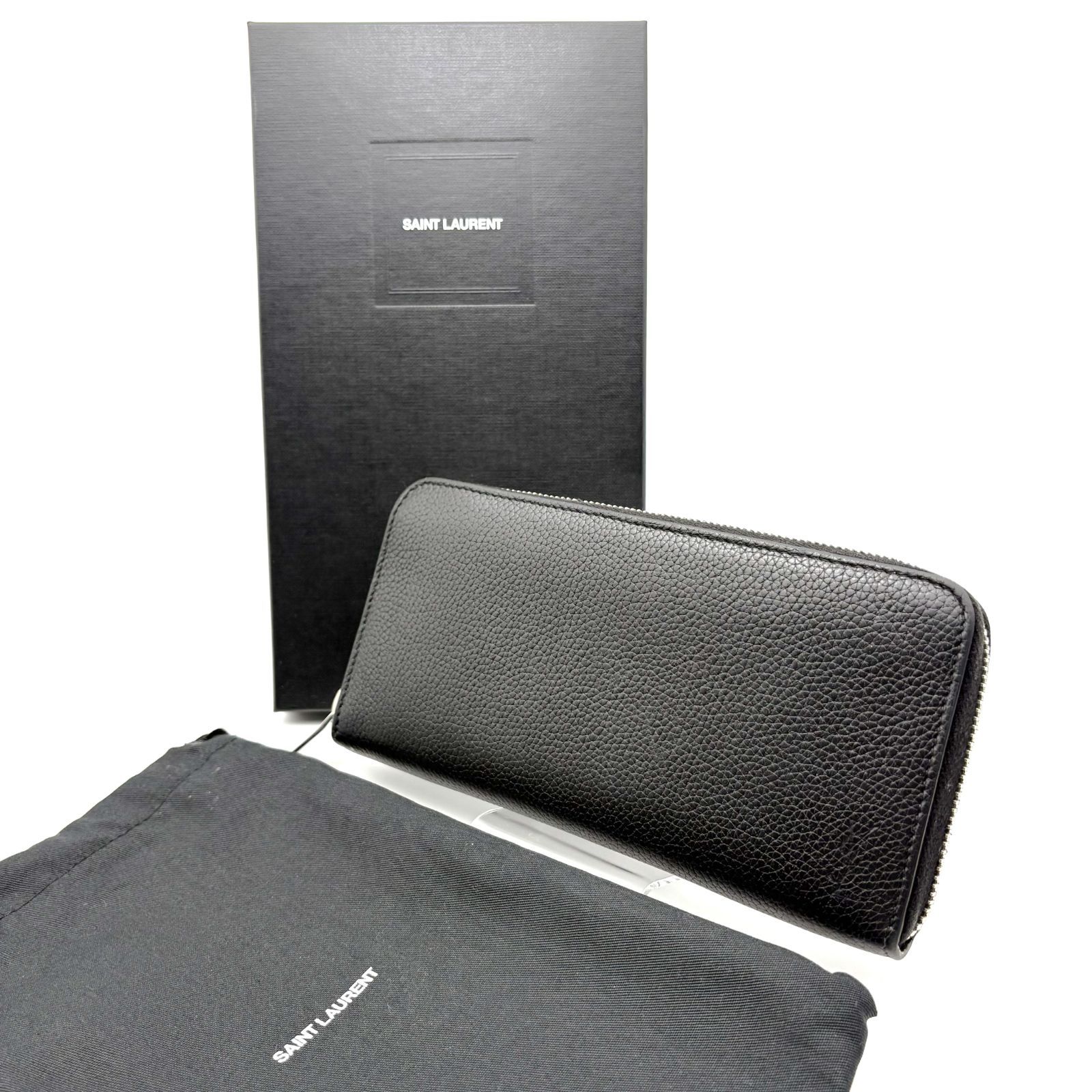 箱付／極美品 】SAINT LAURENT PARIS サンローラン パリ ラウンド 