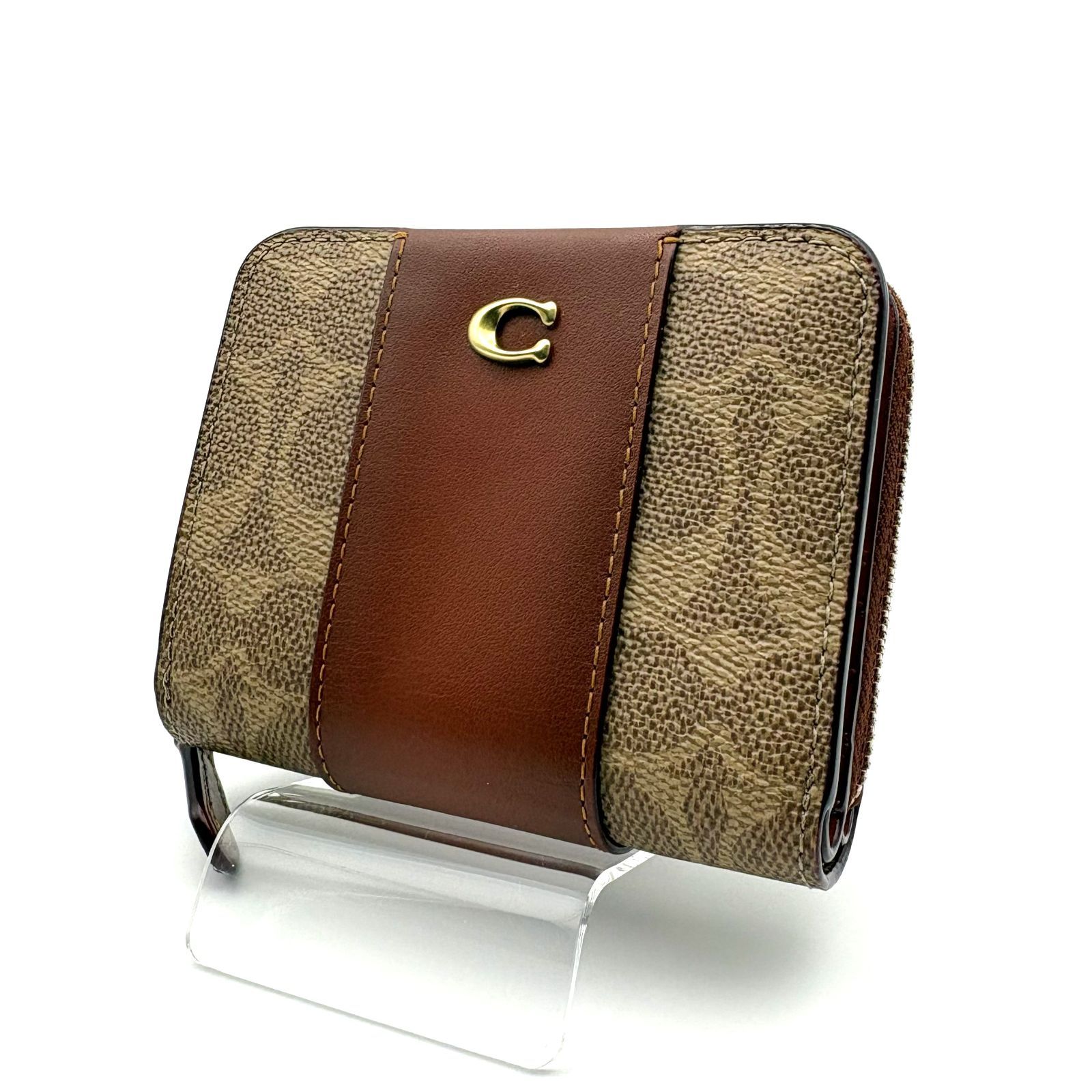 美品 COACH コーチ ビルフォールドウォレット 二つ折り財布 レザー 