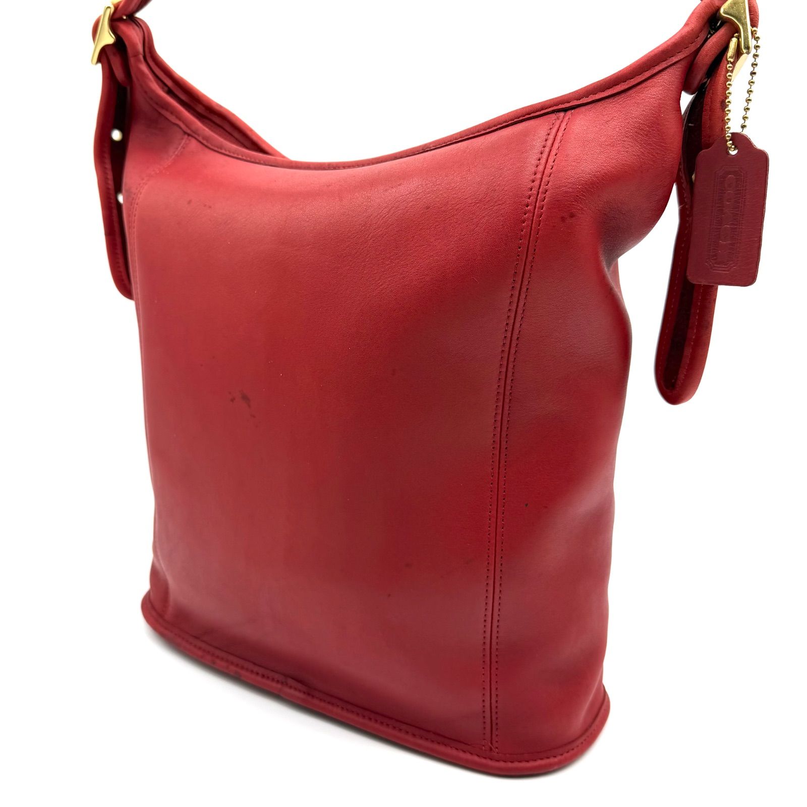 OLDCOACH y2k DUFFLE SAC red leather 90s shoulder bag オールド 
