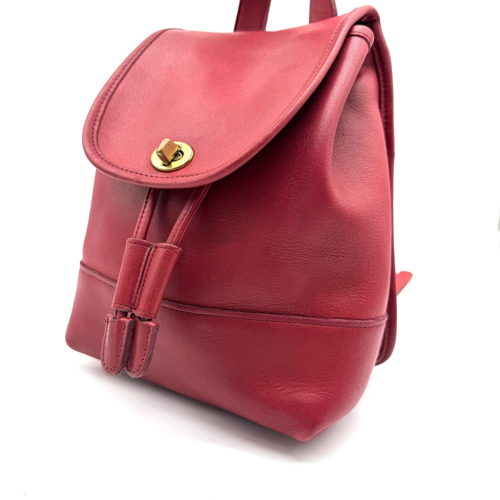 OLDCOACH y2k leather red backpack vintage 90s turnrock オールド