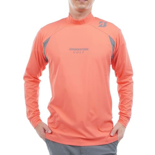 新品 [ブリヂストンゴルフ] レトロ 長袖モックネックシャツFGM01F メンズ OR