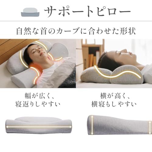 新品 [CALQS ダブル枕PLUS ミッドオリーブ] 枕 ピロー まくら 首 肩