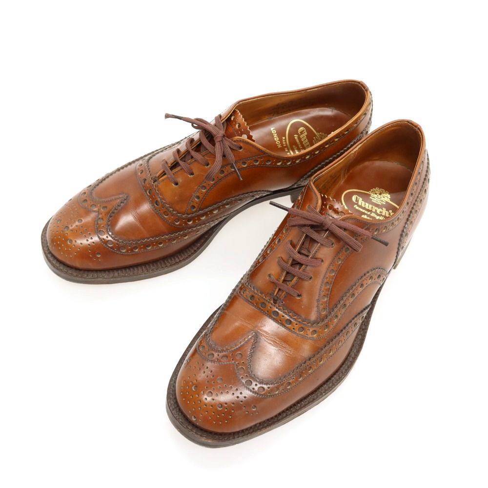 【中古】チャーチ CHURCH'S ウイングチップ ドレスシューズ ブラウン【サイズ60E】【メンズ】