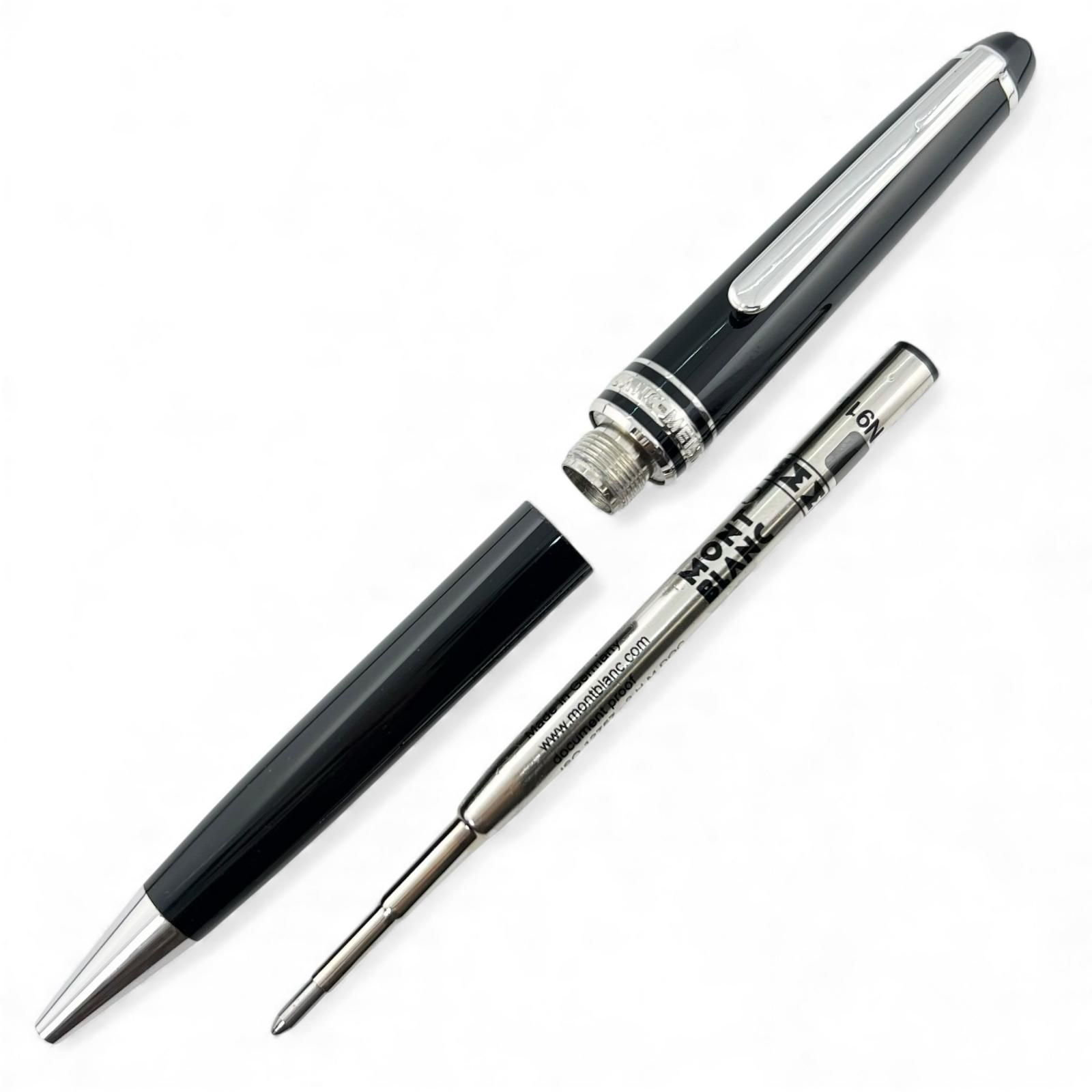 良品▲MONTBLANC モンブラン プラチナライン マイスターシュテュック クラシック ホワイトスター ボールペン ブラック シルバー 箱・ケース付き ドイツ製 メンズ 良品△MONTBLANC モンブラン プラチナライン マイスターシュテュック