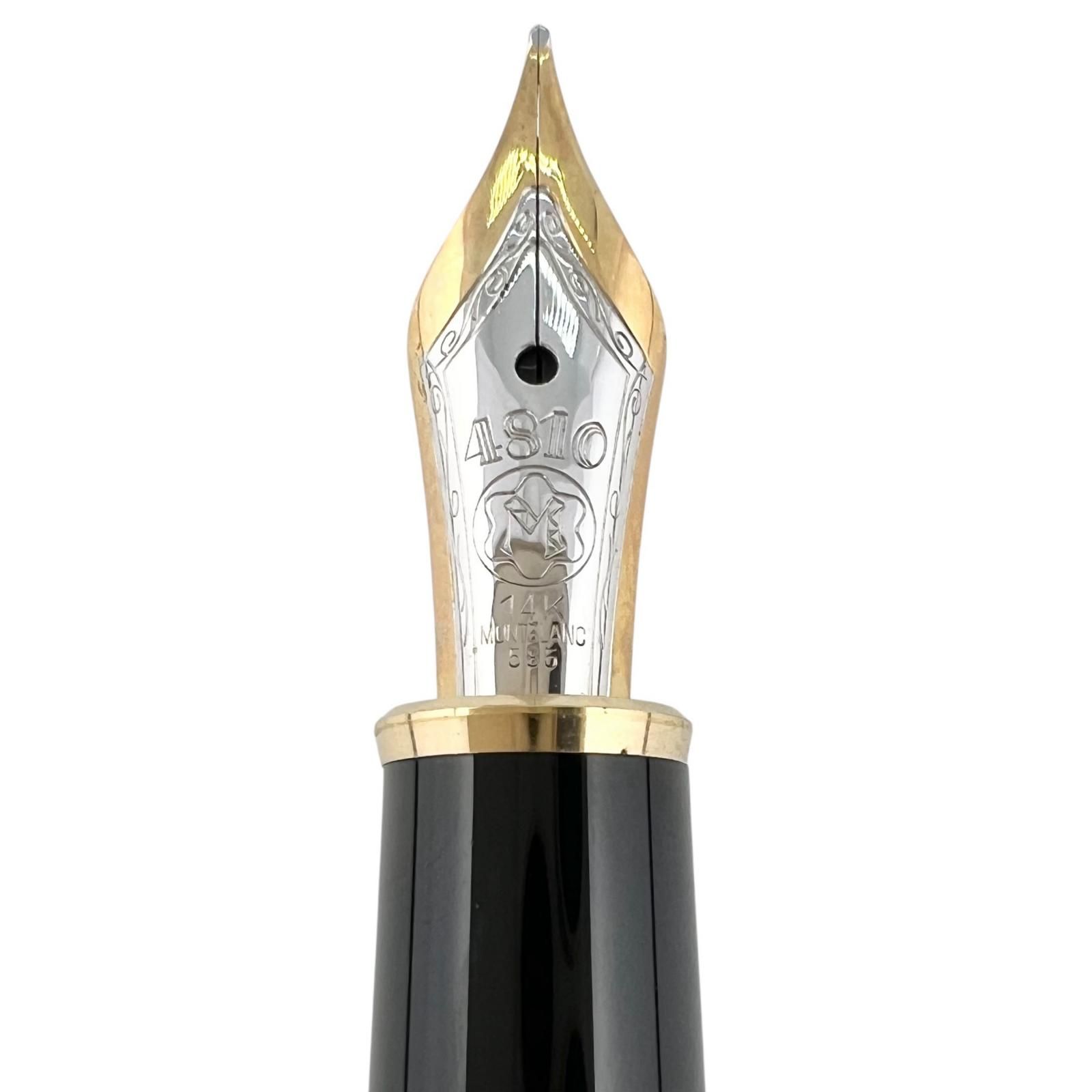 極美品▲MONTBLANC モンブラン マイスターシュテュック Pix 14K Fニブ ピストンコンバーター式 万年筆 ブラック ゴールド ケース付き ドイツ製 メンズ 極美品△MONTBLANC モンブラン マイスターシュテュック Pix 14K Fニブ