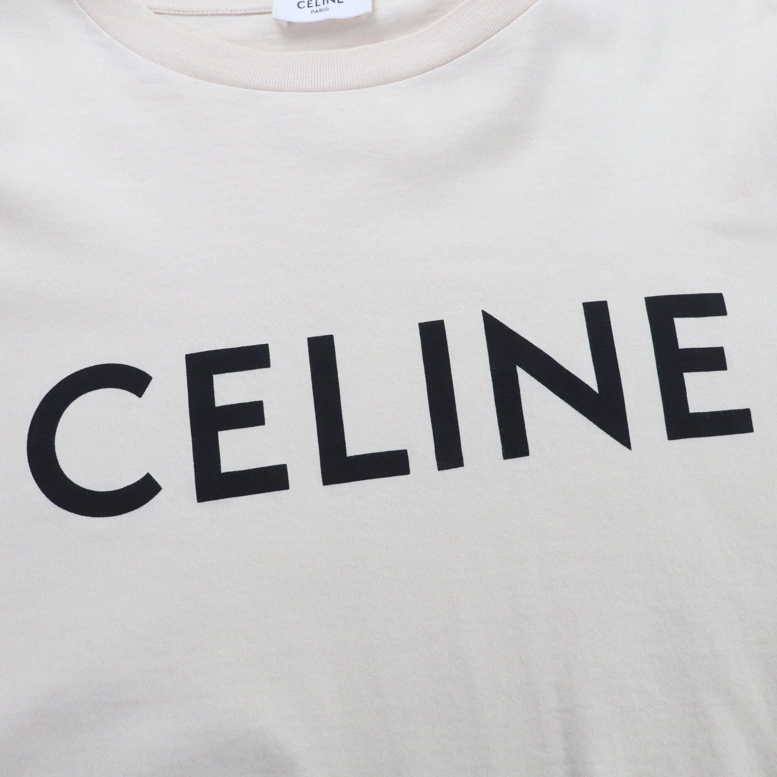 美品☆CELINE セリーヌ 2X761671Q コットン100％ ロゴ入り クロップド