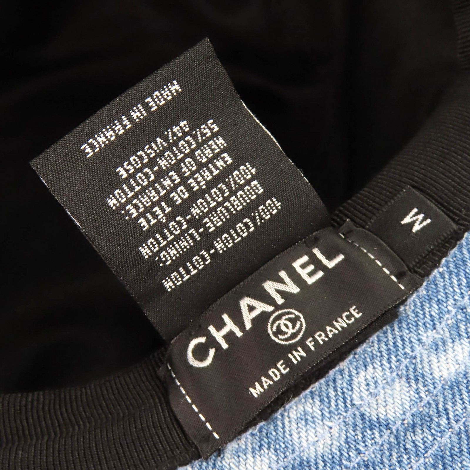 極美品△CHANEL シャネル 25P コットン100％ ココマーク パール