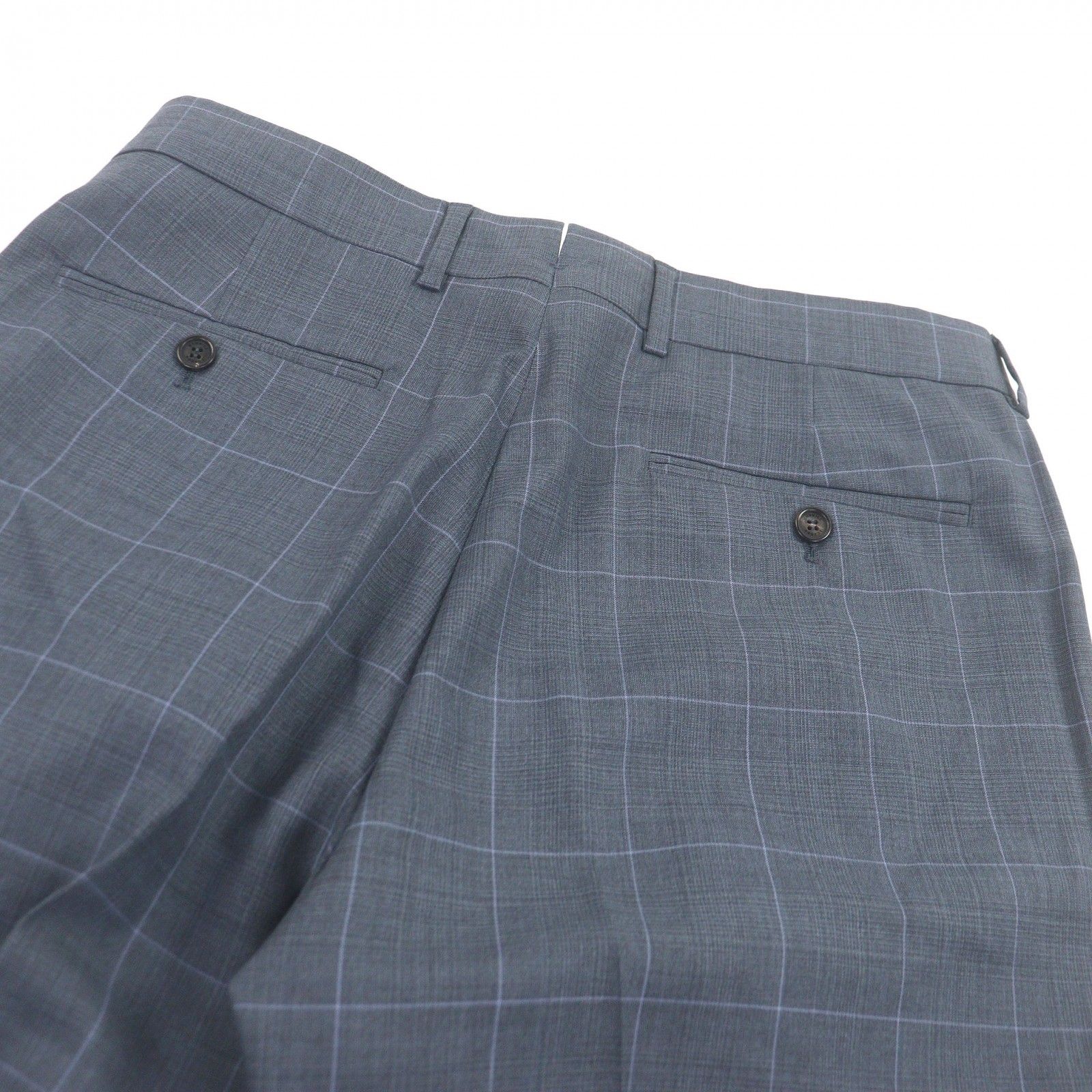極美品□Dunhill ダンヒル ウール100％ 裏地シルク混 チェック柄 