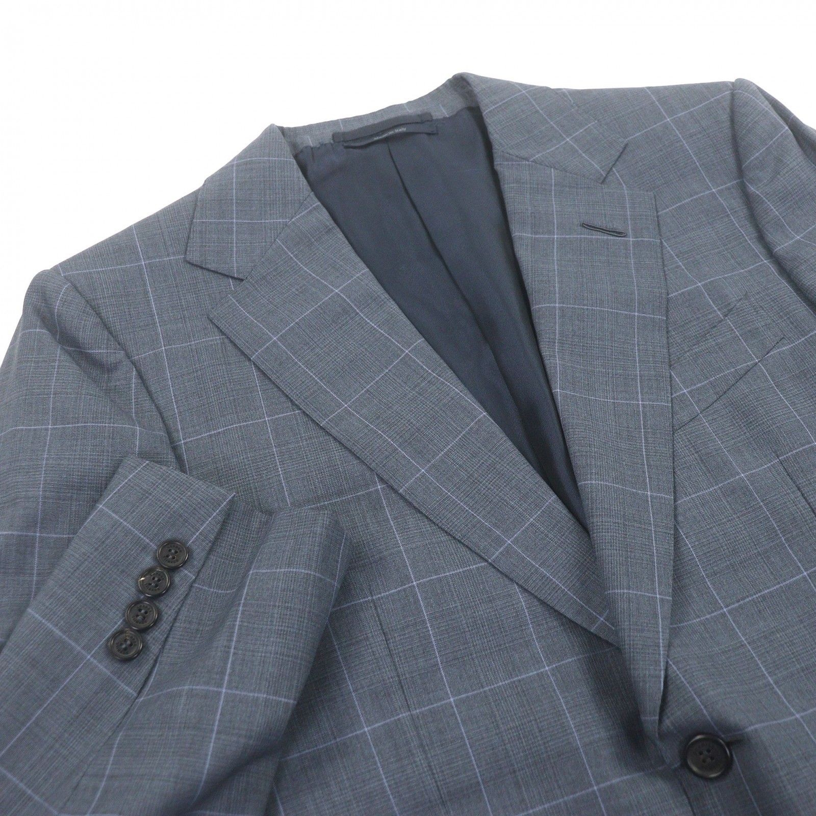 極美品□Dunhill ダンヒル ウール100％ 裏地シルク混 チェック柄 