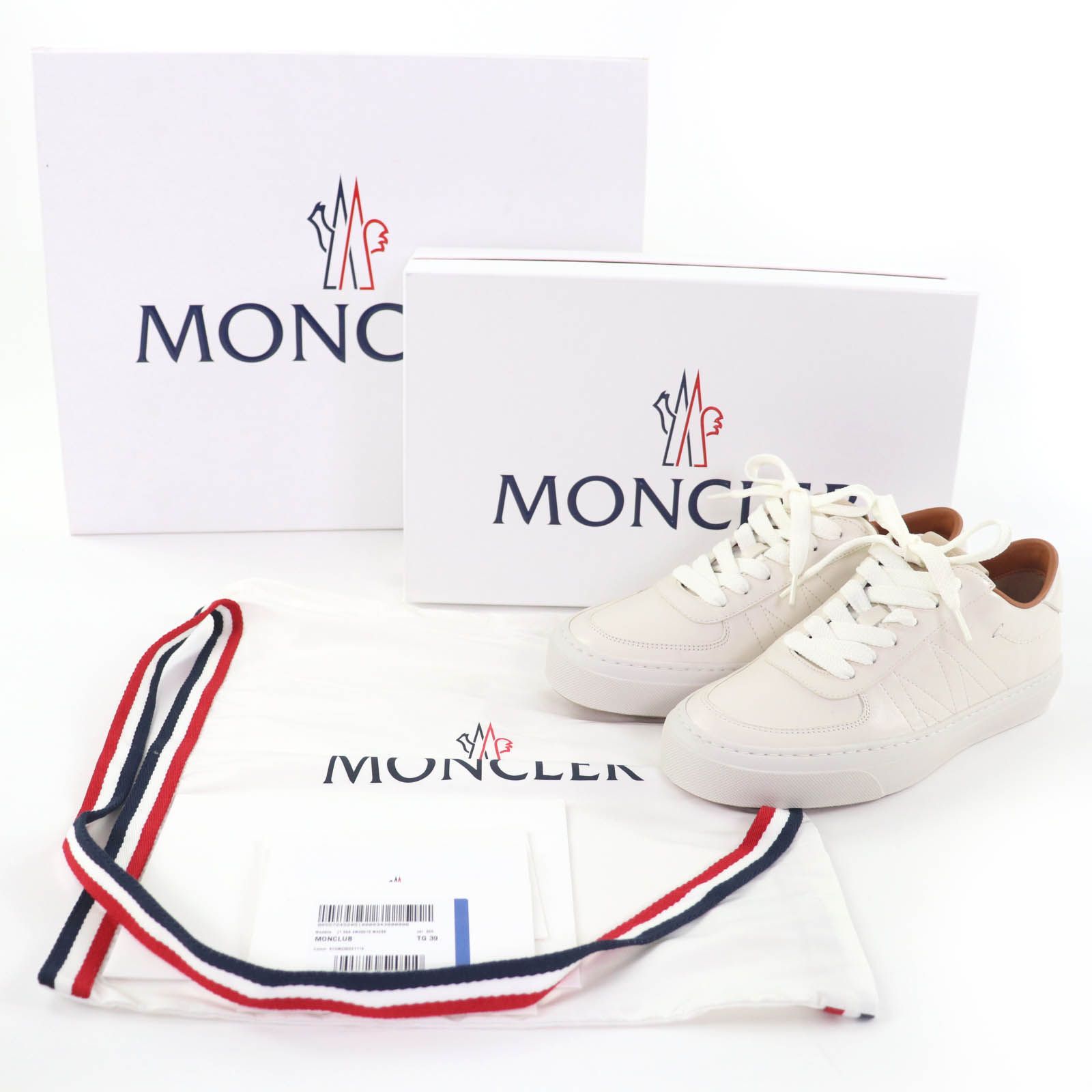 未使用品☆MONCLER モンクレール MONCLUB ロゴ刻印 レースアップ 