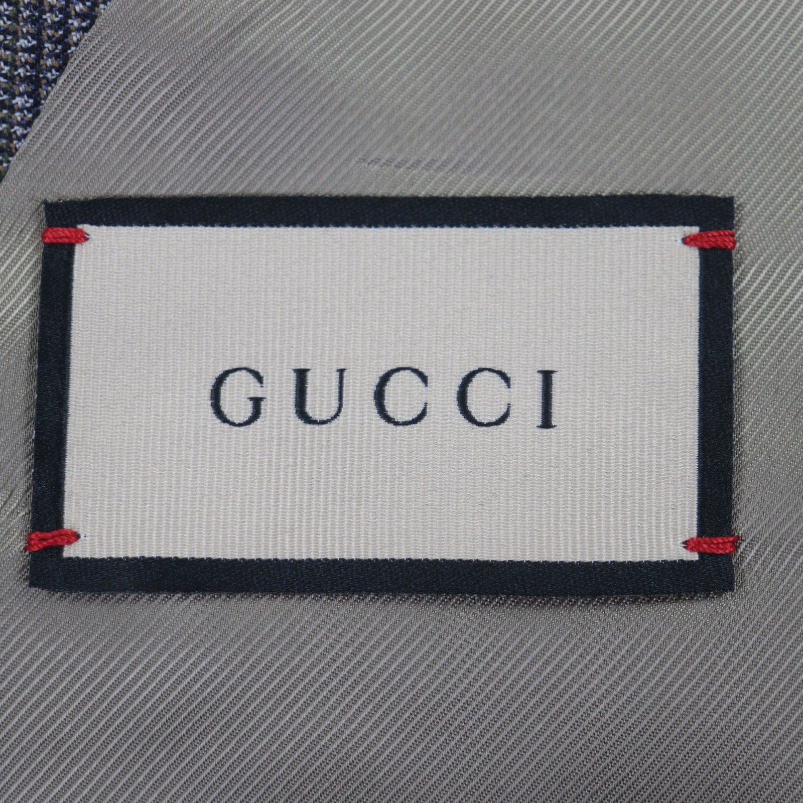 極美品▽GUCCI グッチ 568762 ウール100% チェック柄 ダブルブレスト 