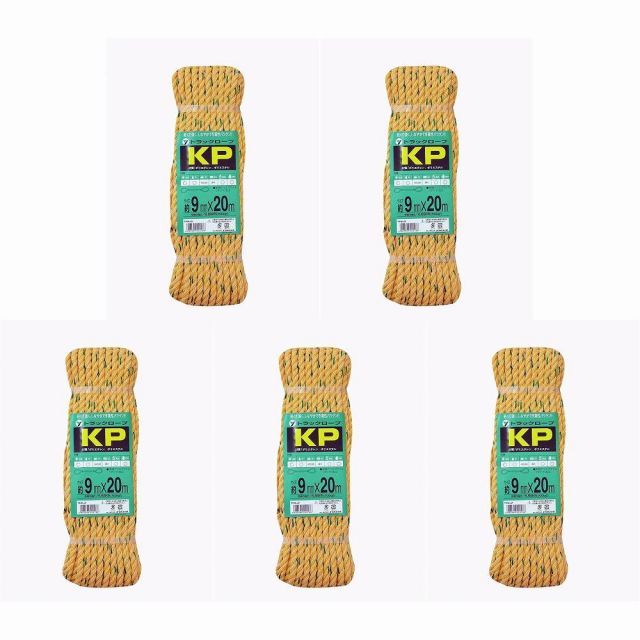 ユタカメイク　ロープ　ＫＰトラックロープ（ＯＢ）　９×２０ 5個セット