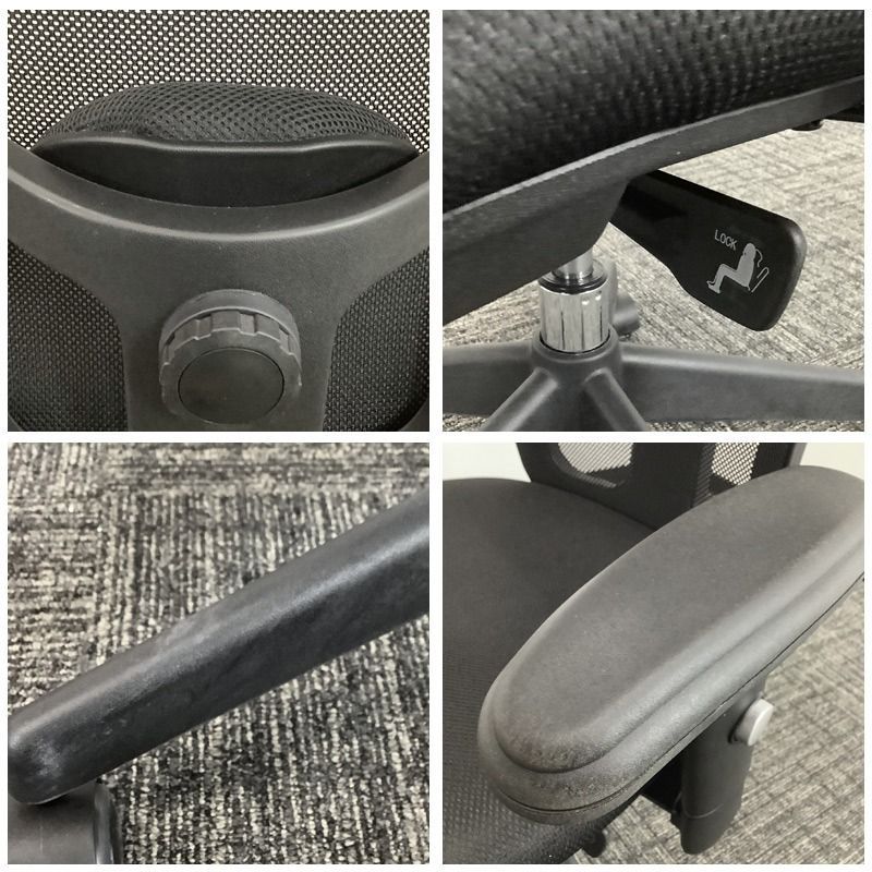 ヘッドレスト付き ブラック