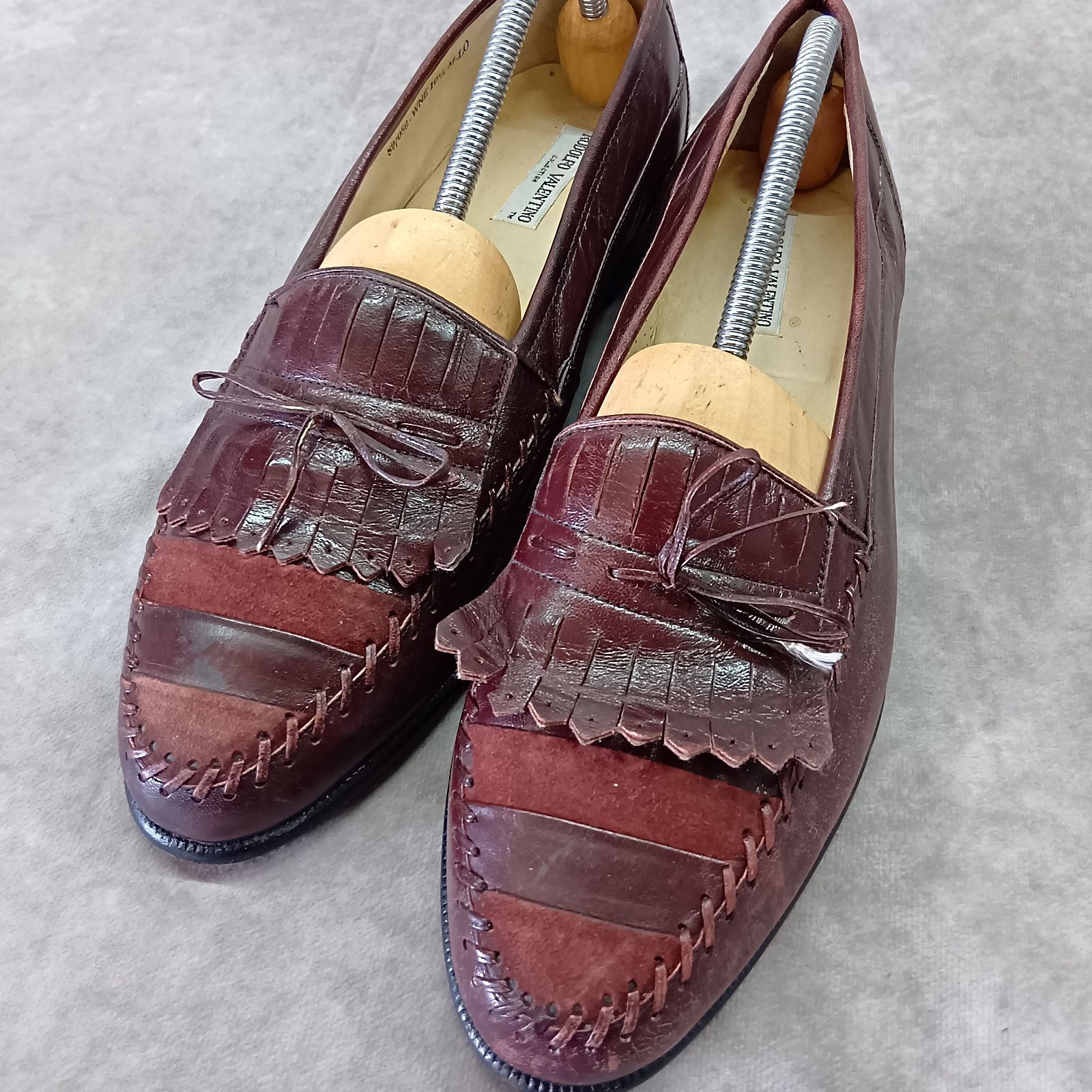 RODOLFO VALENTINO 10 1/2 約28.5cm タッセルローファー スペイン製 