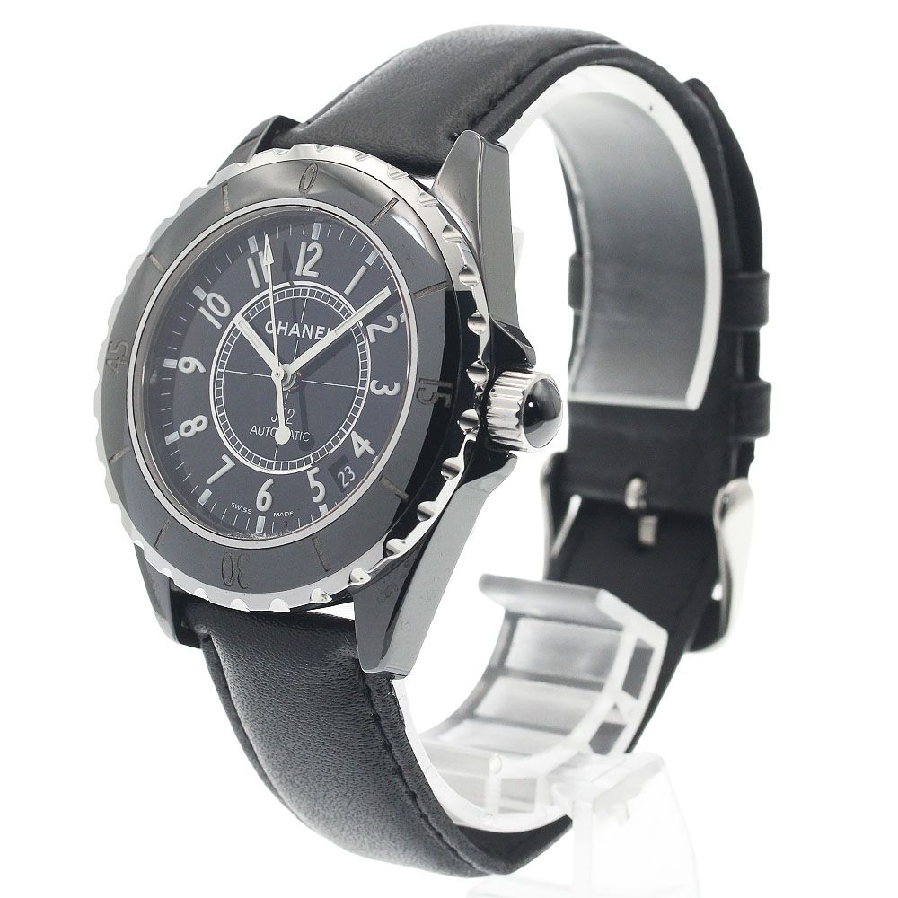 シャネル CHANEL H0683 J12 38MM 黒セラミック デイト 自動巻き メンズ