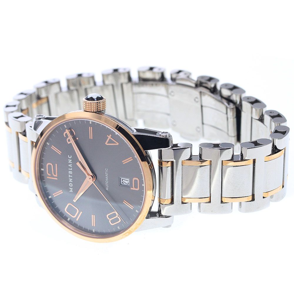  モンブラン MONTBLANC 106501|M29430 タイムウォーカー PGコンビ デイト 自動巻き メンズ 保証書付き_945954 吸湿性 自動巻き時計 腕時計(アナログ)