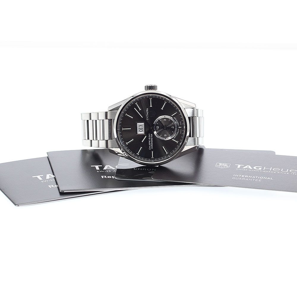 タグホイヤー TAG HEUER WAR5012.BA0723 カレラ グランドデイト GMT キャリバー8 自動巻き メンズ 保証書付き_909793 タグホイヤー TAG HEUER WAR5012.BA0723 カレラ グランドデイト GMT