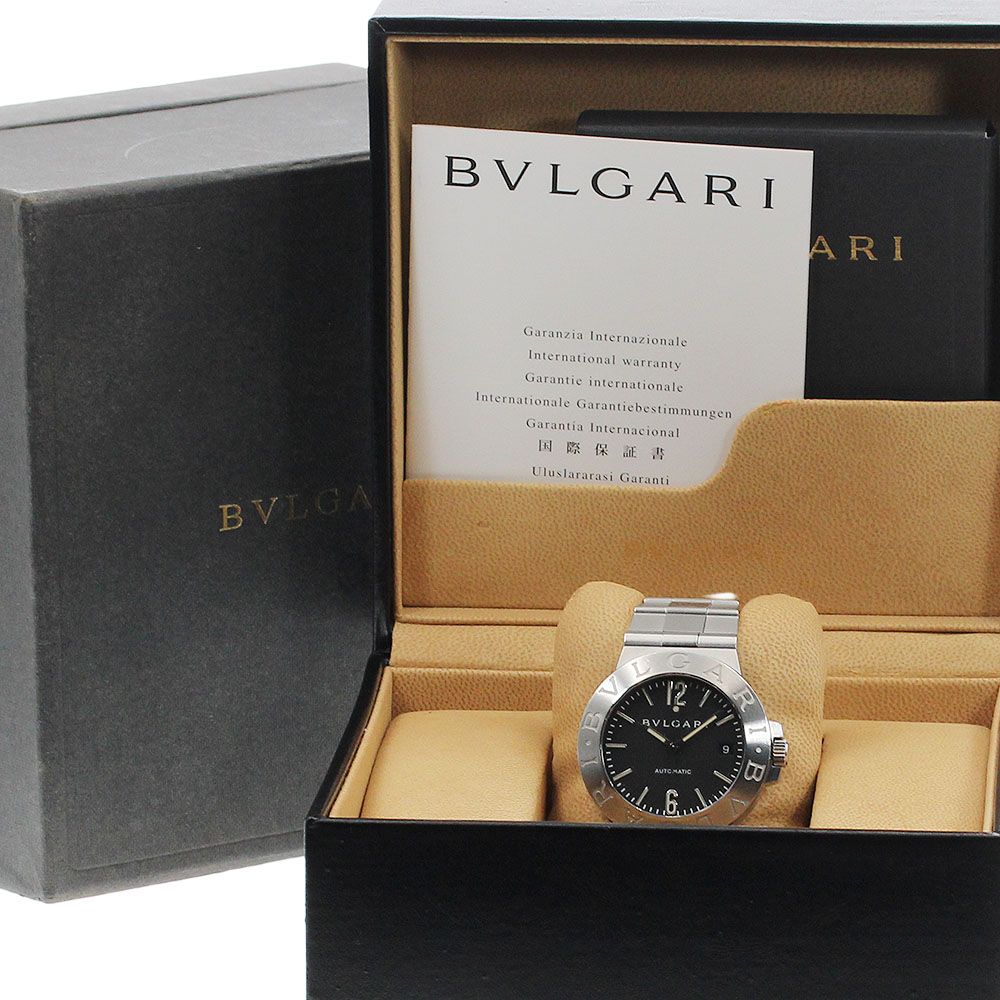  ベルト訳あり ブルガリ BVLGARI LCV38S ディアゴノ スポーツ デイト 自動巻き メンズ 箱 保証書付き_939208 テーパードパンツ 自動巻き時計 腕時計(アナログ)