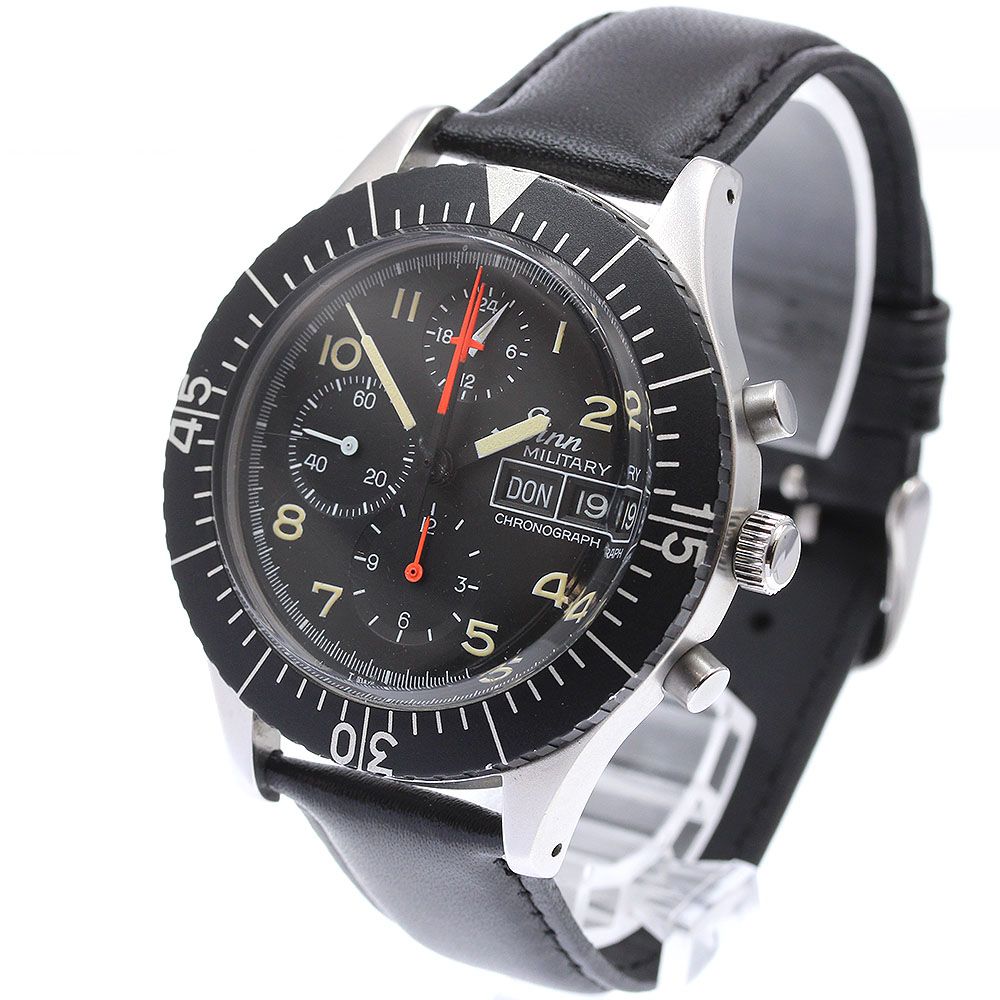 ジン Sinn 156.B ミリタリー パイロット クロノグラフ デイデイト 自動