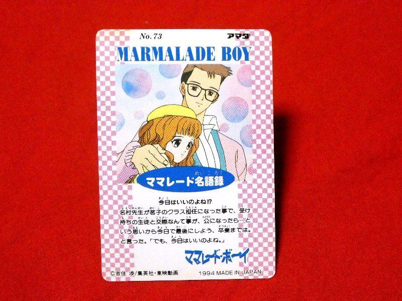 ママレードボーイ Marmalade Boy アマダ Trading card KIRACARD キラ