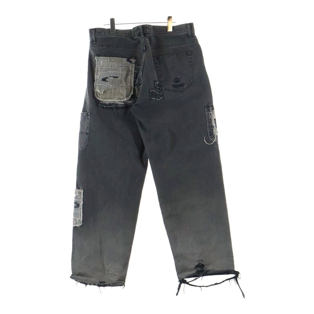 シュプリーム ×ブラックミーンズ blackmeans  23AW  Blackmeans Mended Loose Fit Jean ルーズフィットジーンズロングパンツ メンズ 32インチ SUPREME (シュプリーム) 23AW ×Blackmeans Mended Loose Fit Jean