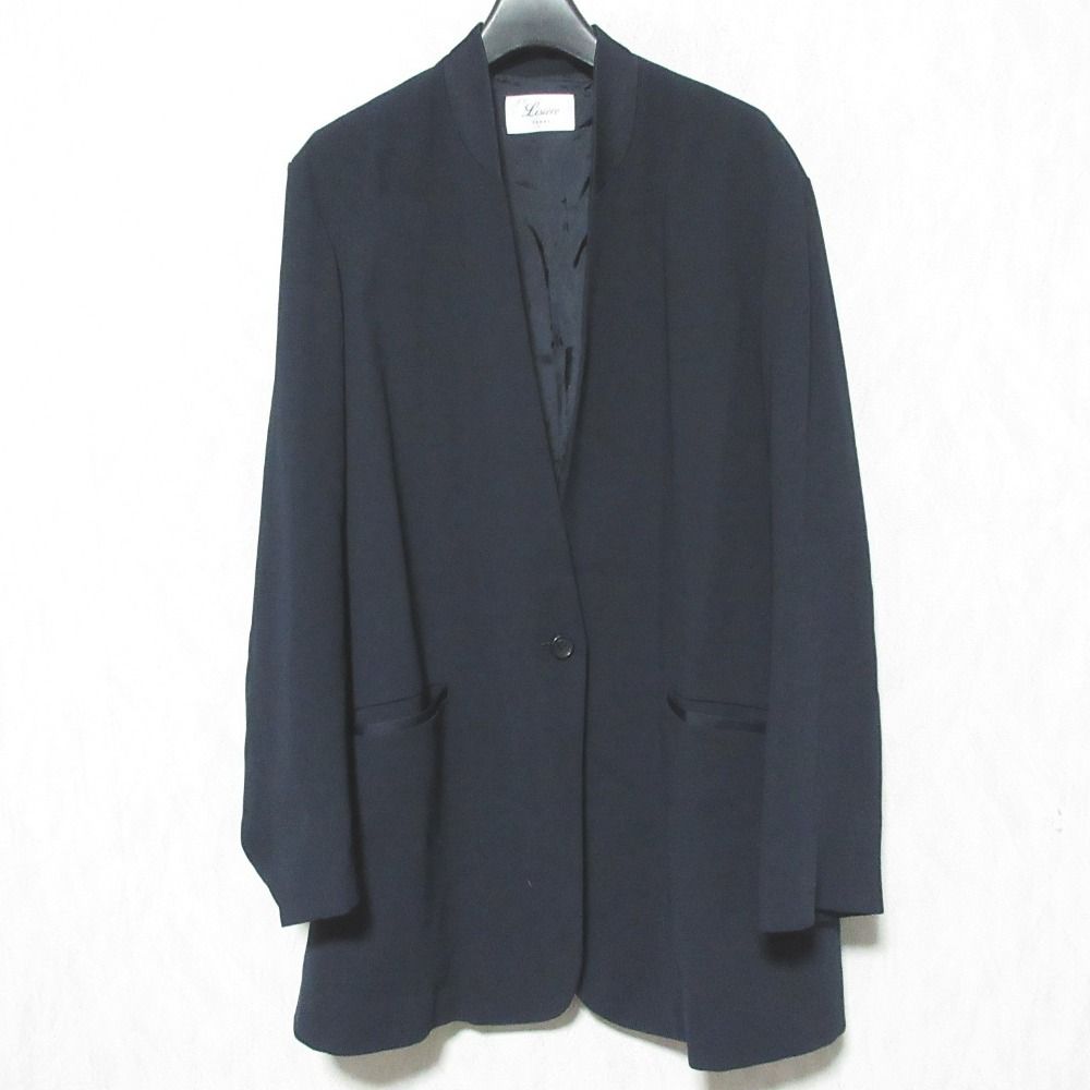 【まるこ 】Lisière No Collar Relax Jacket 美品 24SS Lisiere リジェール No Collar Relax Jacket ノーカラー