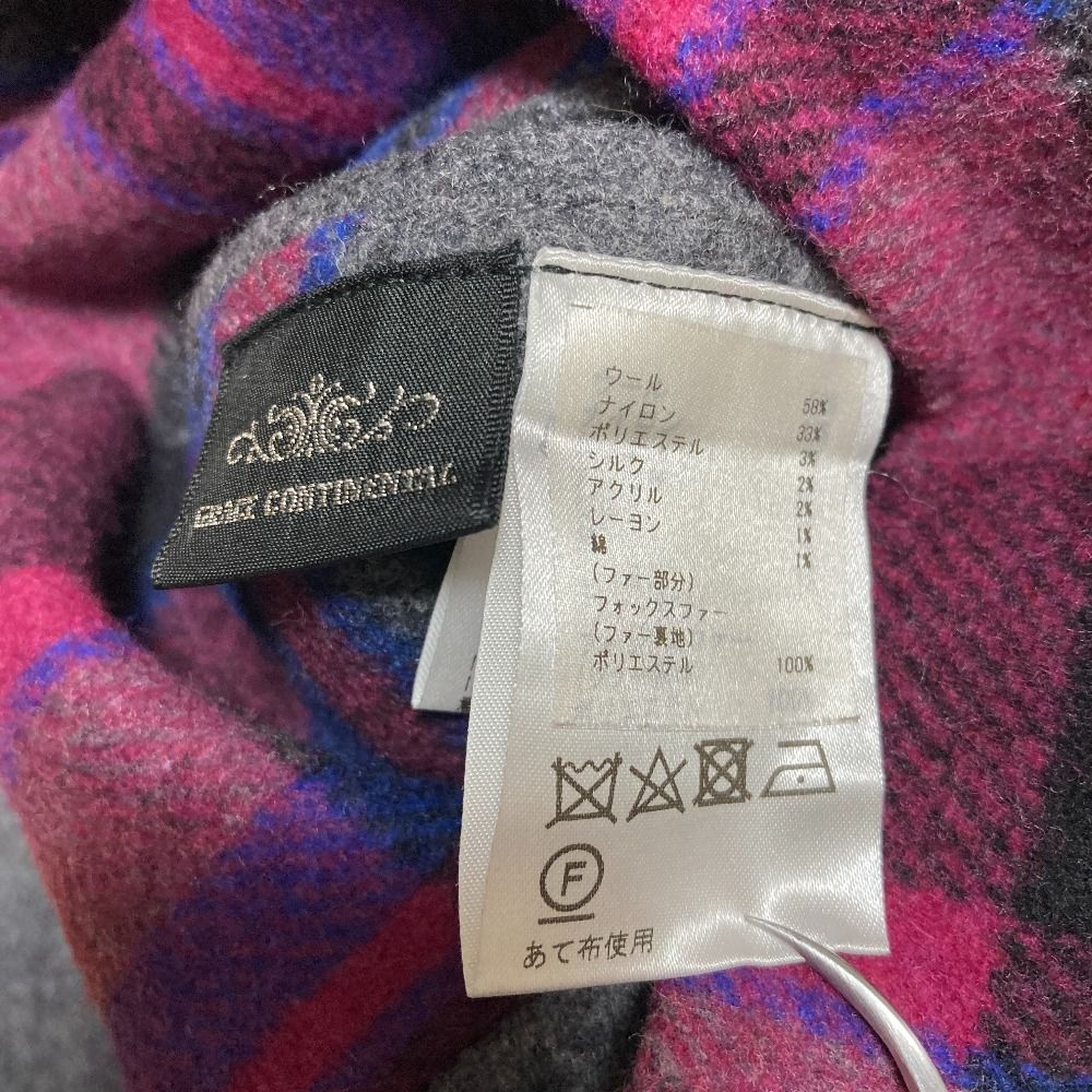 良品 GRACE CONTINENTAL グレースコンチネンタル チェックリバーコート