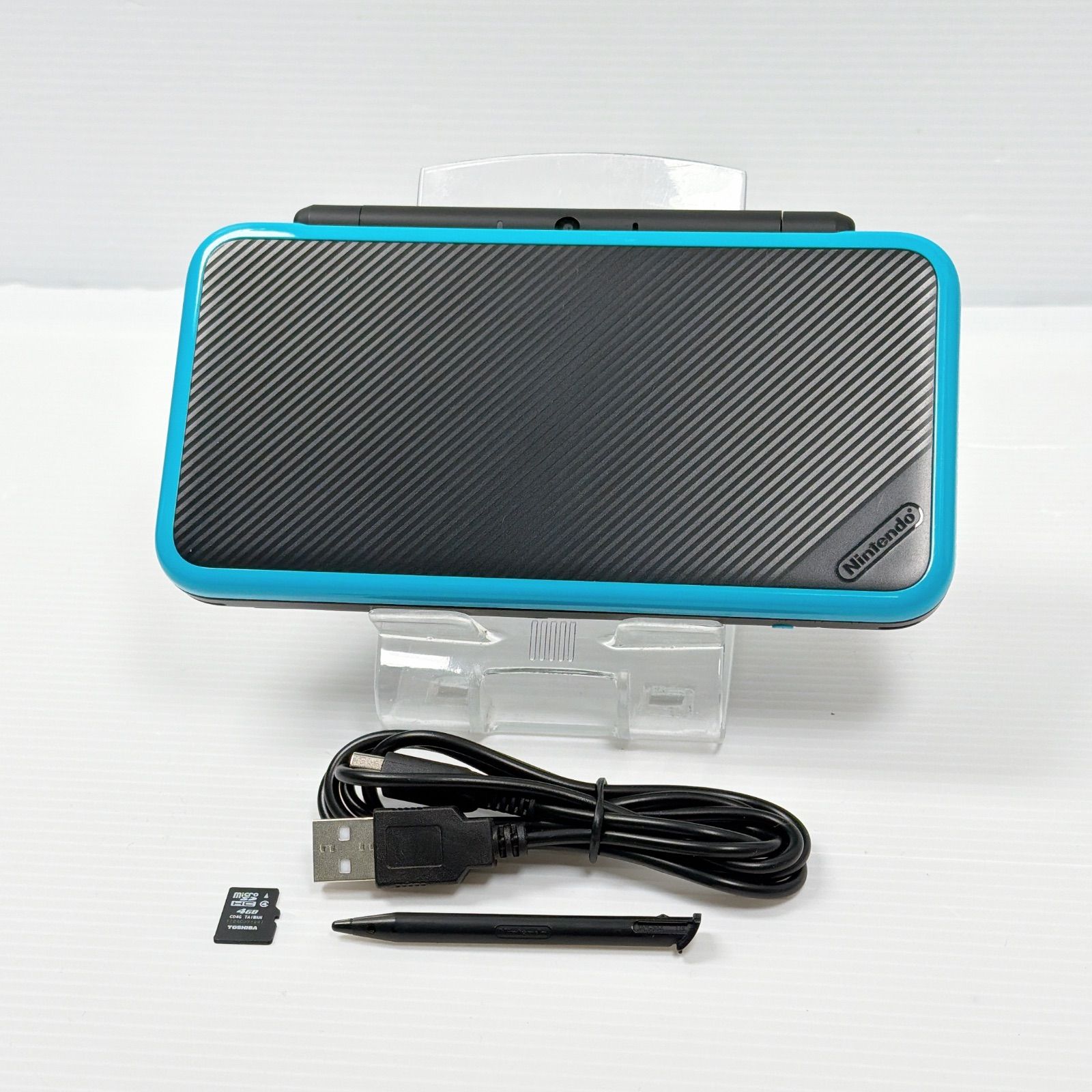 極美品 New ニンテンドー 2DSLL ブラックターコイズ 遊べるセット 動作